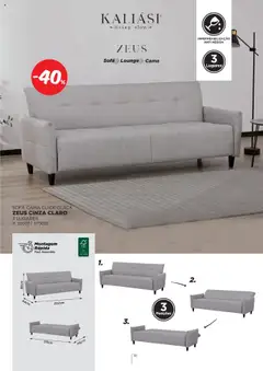 Pré-visualização Espaço Casa - Catálogo Kaliási - Sofás Camas válido de 21.07.2025 | Página: 18 | Produtos: Cama, Sofá