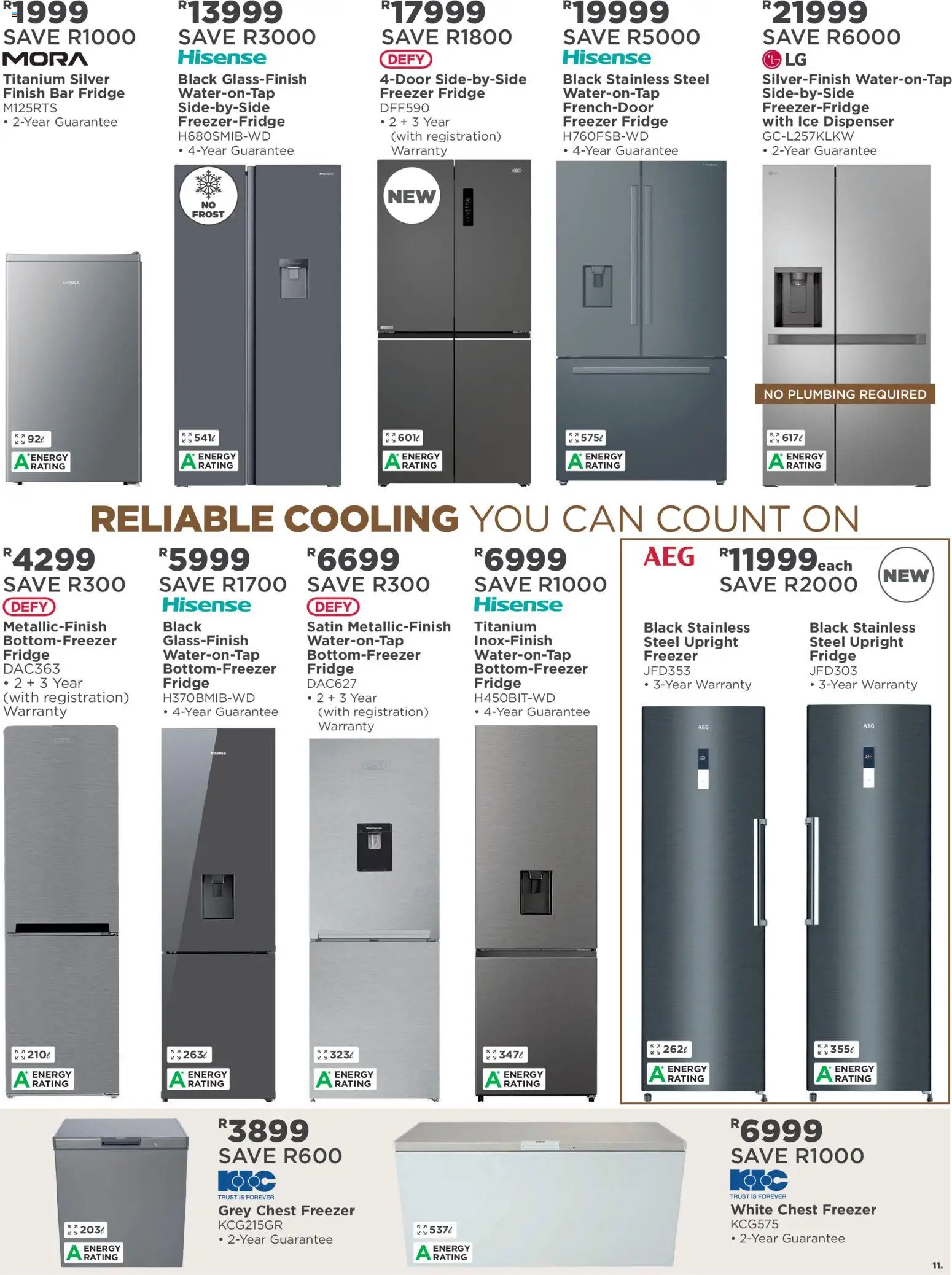 New House and Home catalogue – valid from 10/08/2026 | Page: 11 | Products: Freezer, Freezer fridge, Fridge, Chest freezer