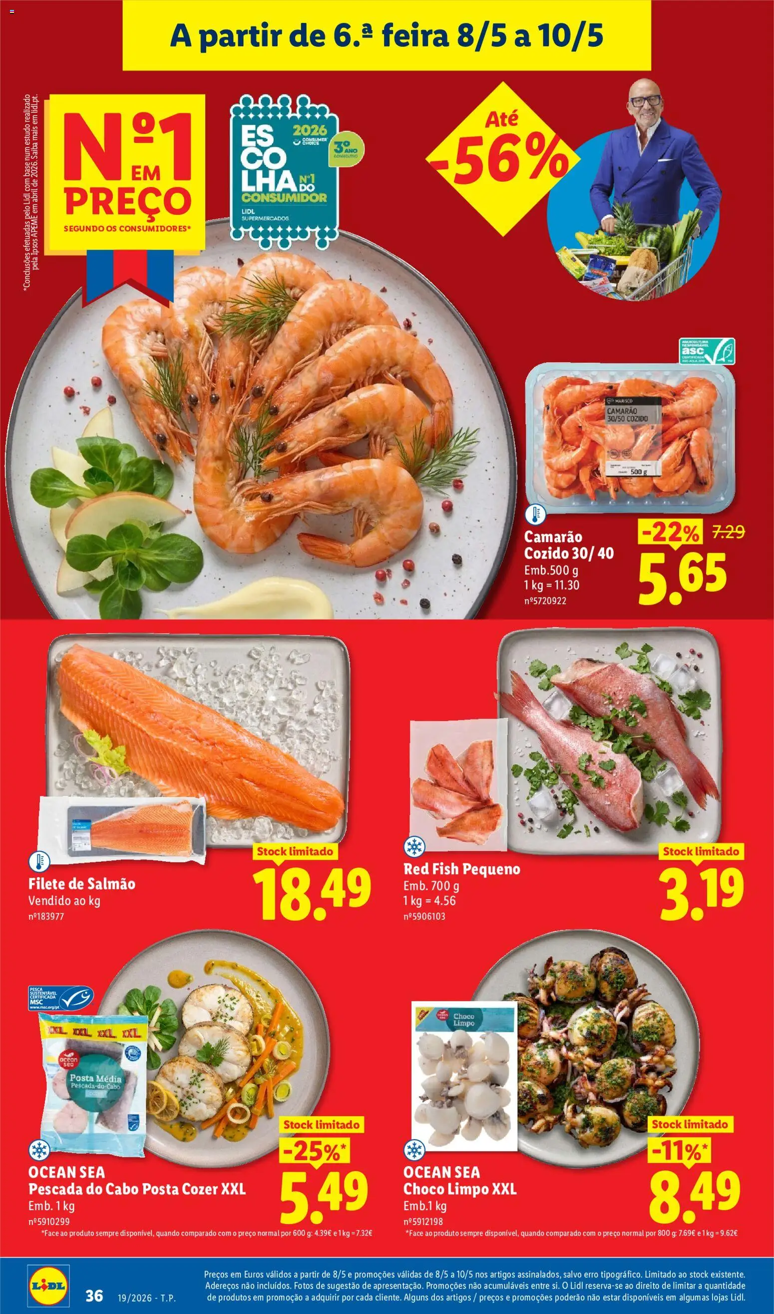 Lidl folheto │ válido de 04.05.2026 | Página: 36 | Produtos: Cabo, Pescada, Camarão, Pescada do cabo