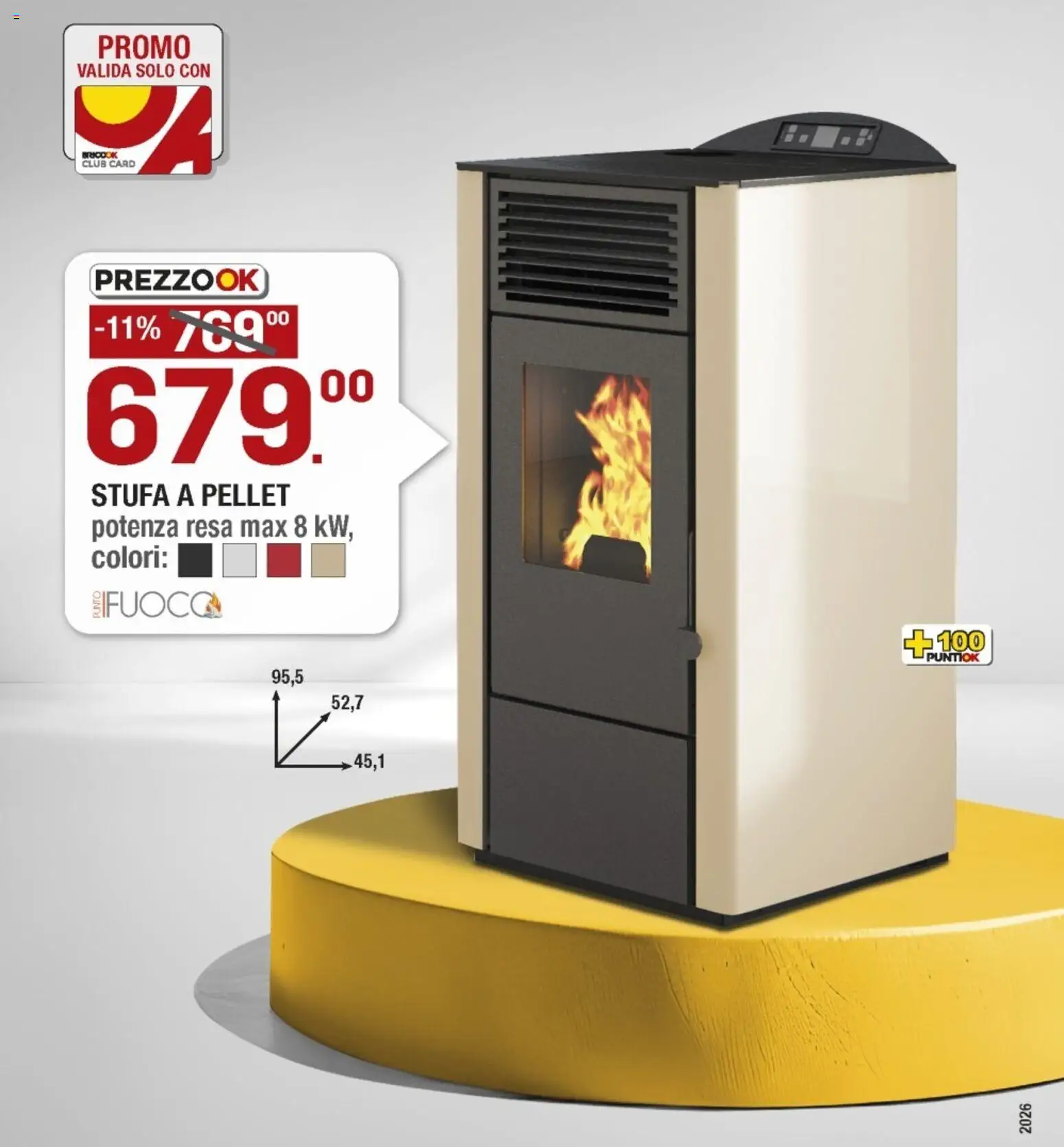 Volantino Brico OK del 19/10/2026 | Pagina: 9 | Prodotti: Pellet, Stufa a pellet, Stufa
