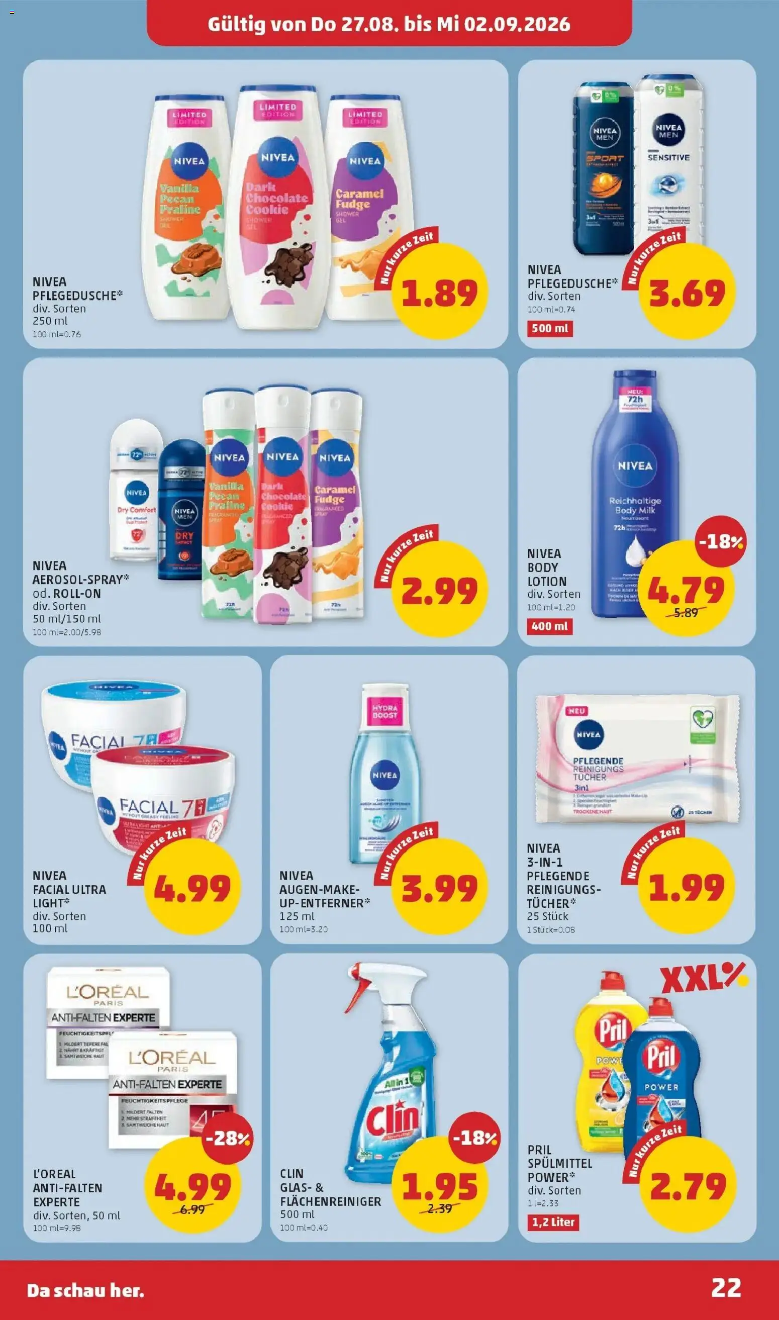 Penny Markt Die ganze Woche sparen ab (27.08.2026) - Angebote, Prospekt | Seite: 22