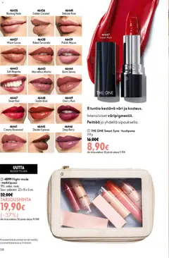 Oriflame-mainoslehti voimassa 24/06/2026 alkaen | Sivu: 58 | Tuotteet: Meikkipussi, Huulipuna