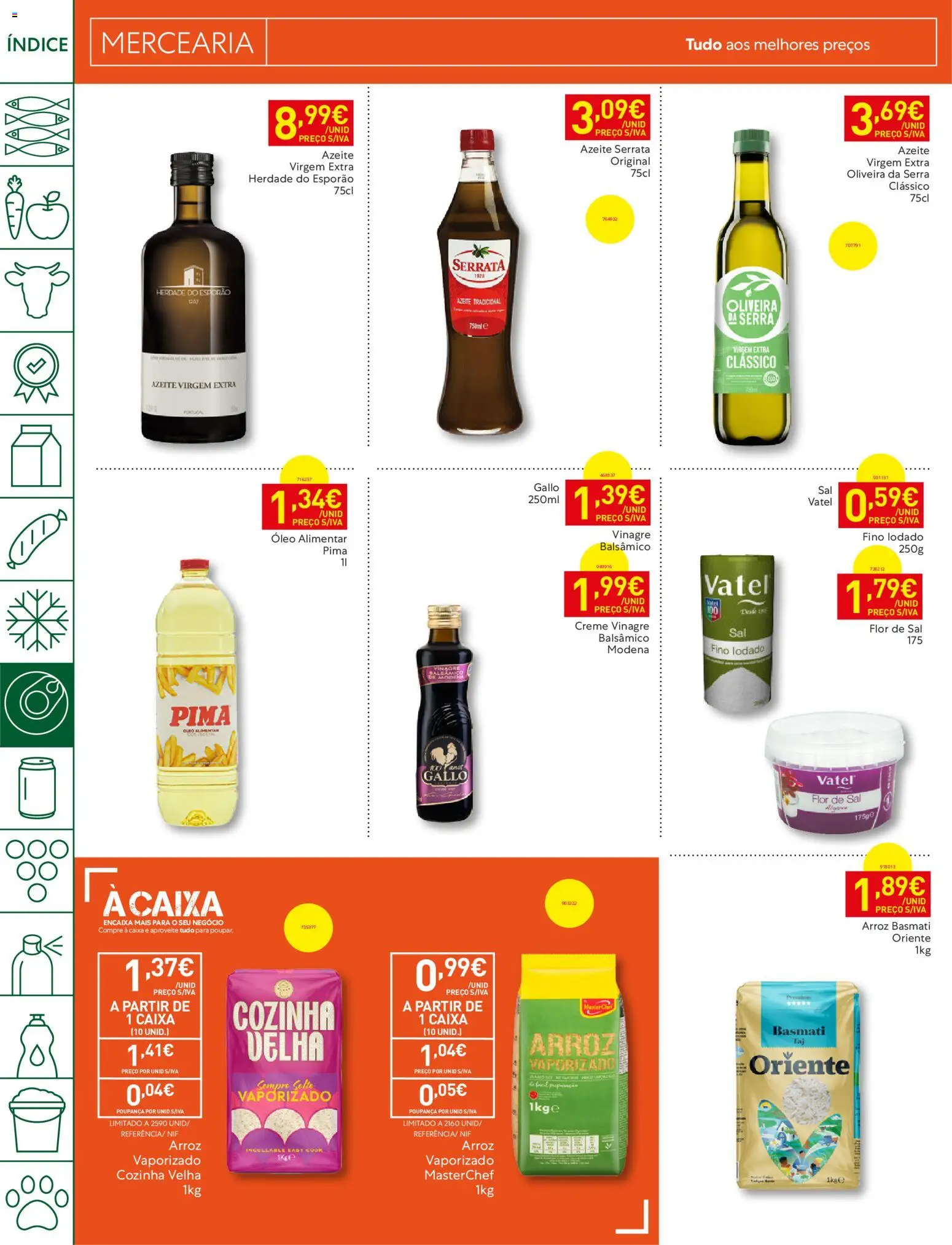 Recheio folheto Madeira │ válido de 21/07/2026 | Página: 16 | Produtos: Vinagre, Azeite, Arroz, Creme