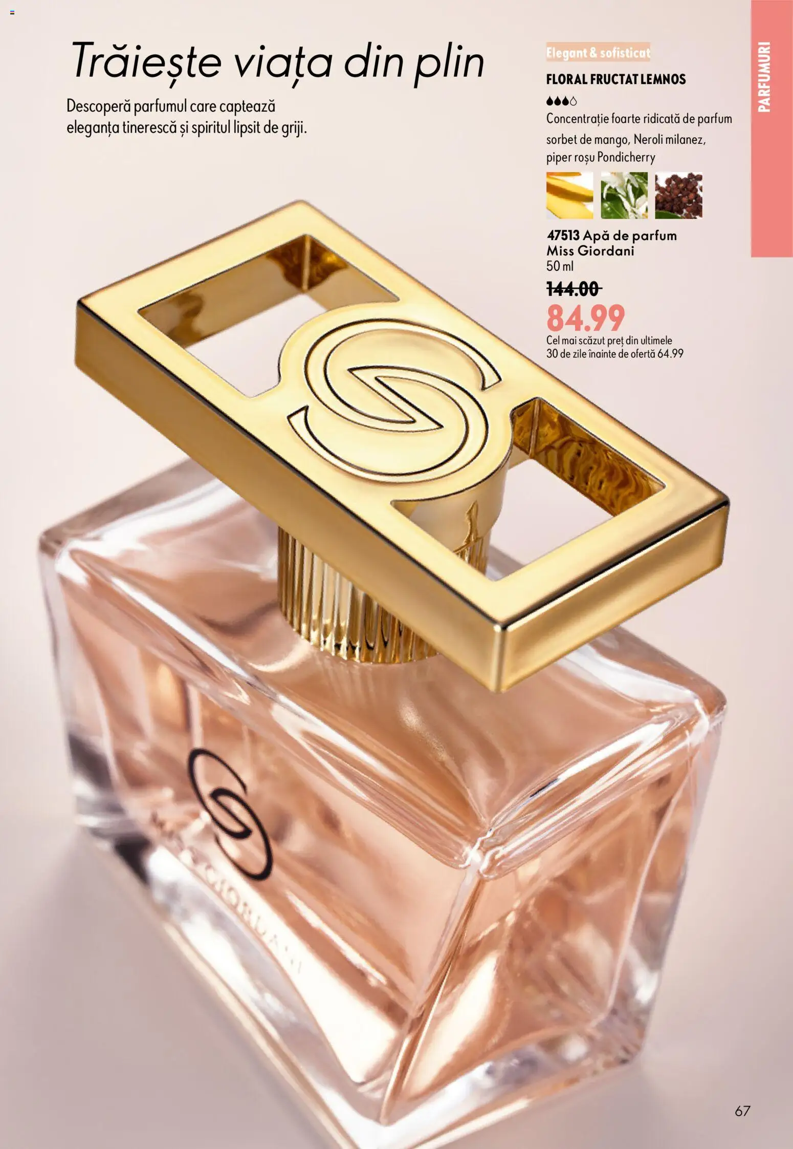 Noul catalog Oriflame – valabil de la 29.07.2026 | Pagină: 67 | Produse: Apă de parfum, Piper roșu, Apă, Piper