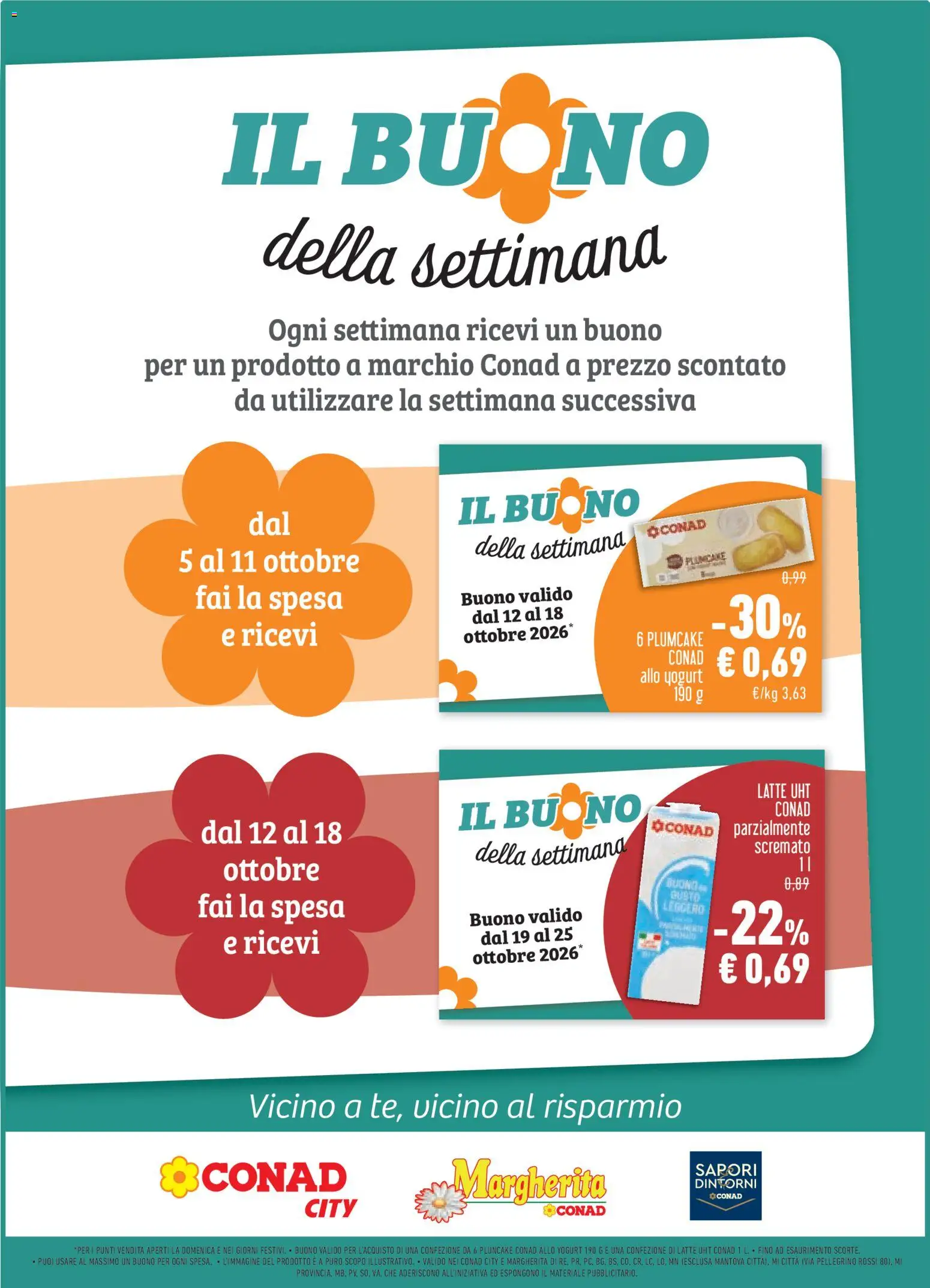 Volantino Conad del 07/10/2026 | Pagina: 21 | Prodotti: Yogurt, Latte, Plumcake