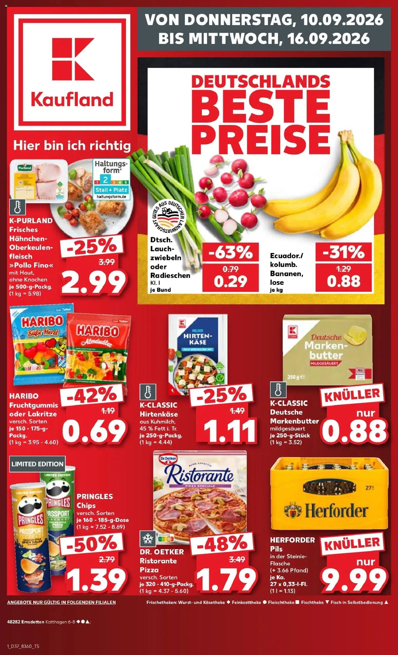 Prospekt Kaufland ab 10.09.2026 » Angebote Online zum Blättern | Seite: 1 | Produkte: Hahnchen, Käse, Fisch, Wurst