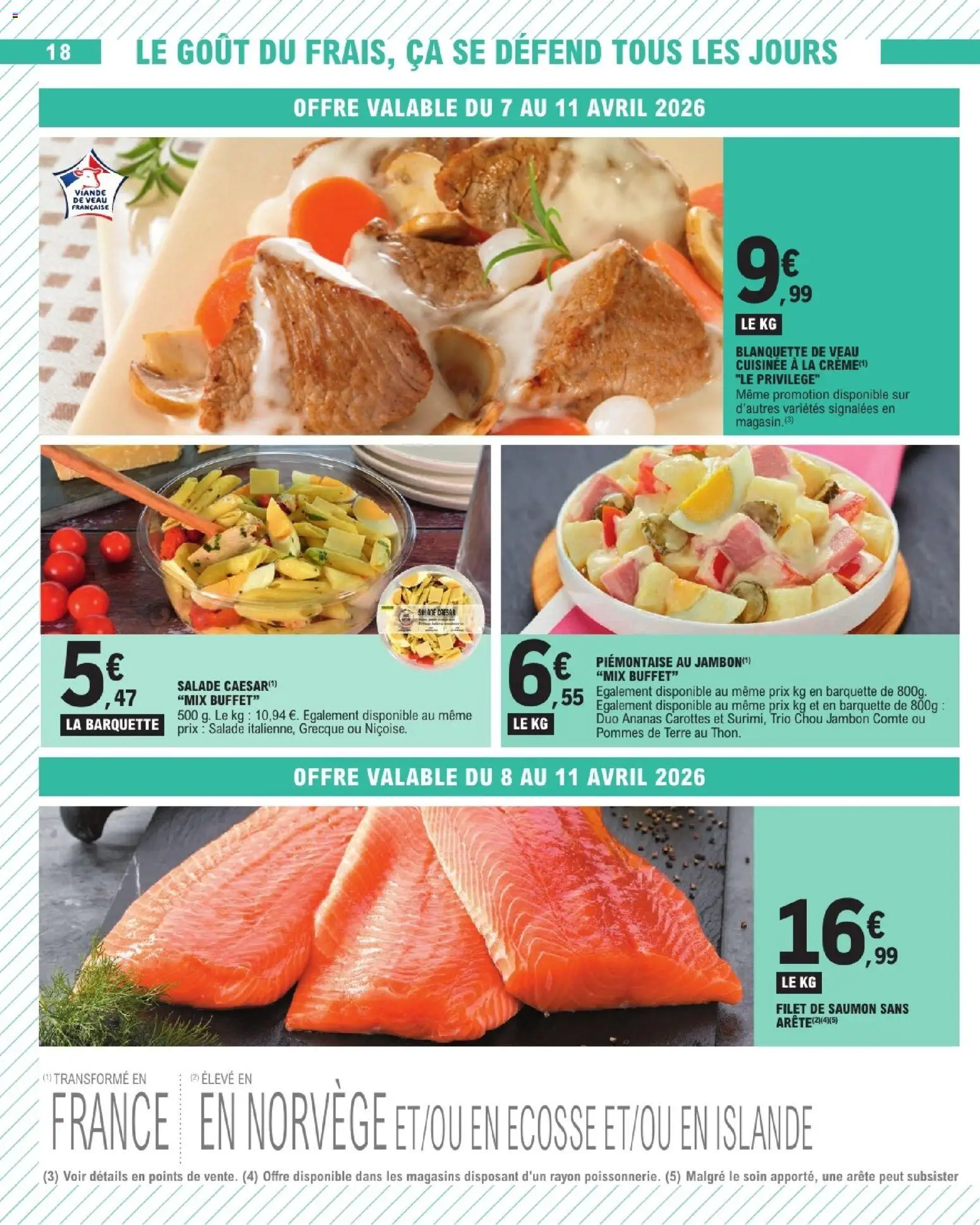 {H1} | Page: 18 | Produits: Buffet, Jambon, Ananas, Pommes de terre