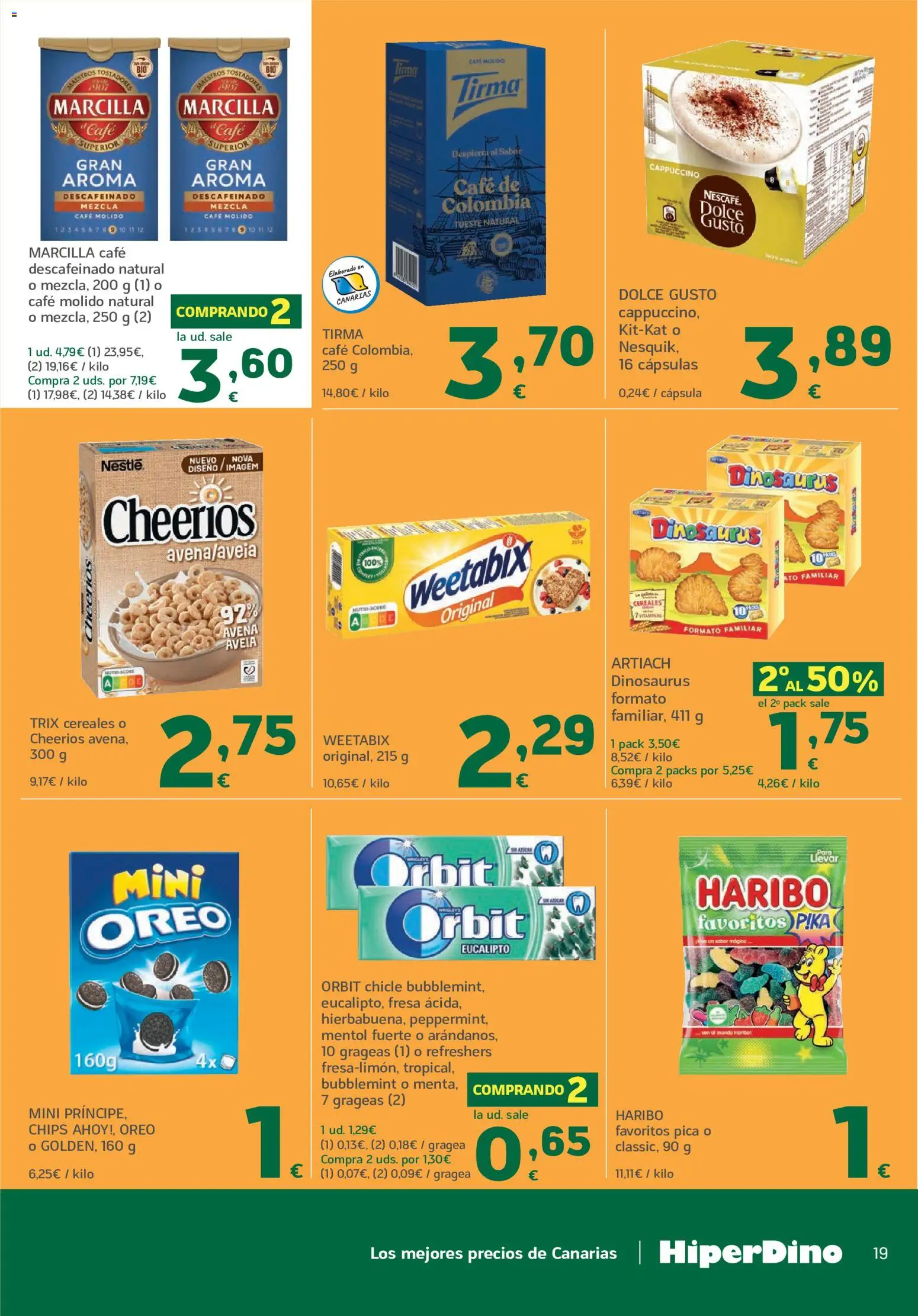 HiperDino folleto │ válido desde el 09/09/2026 | Página: 19 | Productos: Oreo, Café descafeinado, Café molido, Cereales