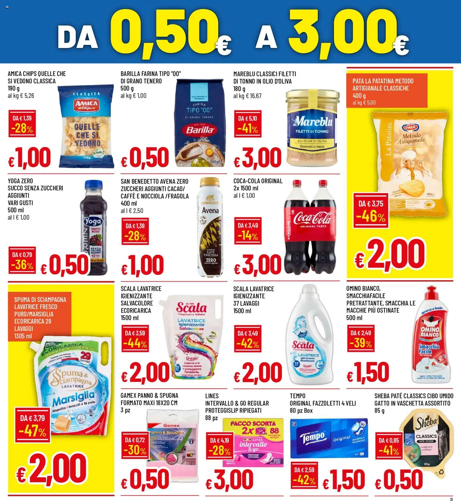 Volantino Galassia del 25/06/2026 | Pagina: 3 | Prodotti: Succo, Fazzoletti, Lavatrice, Scala