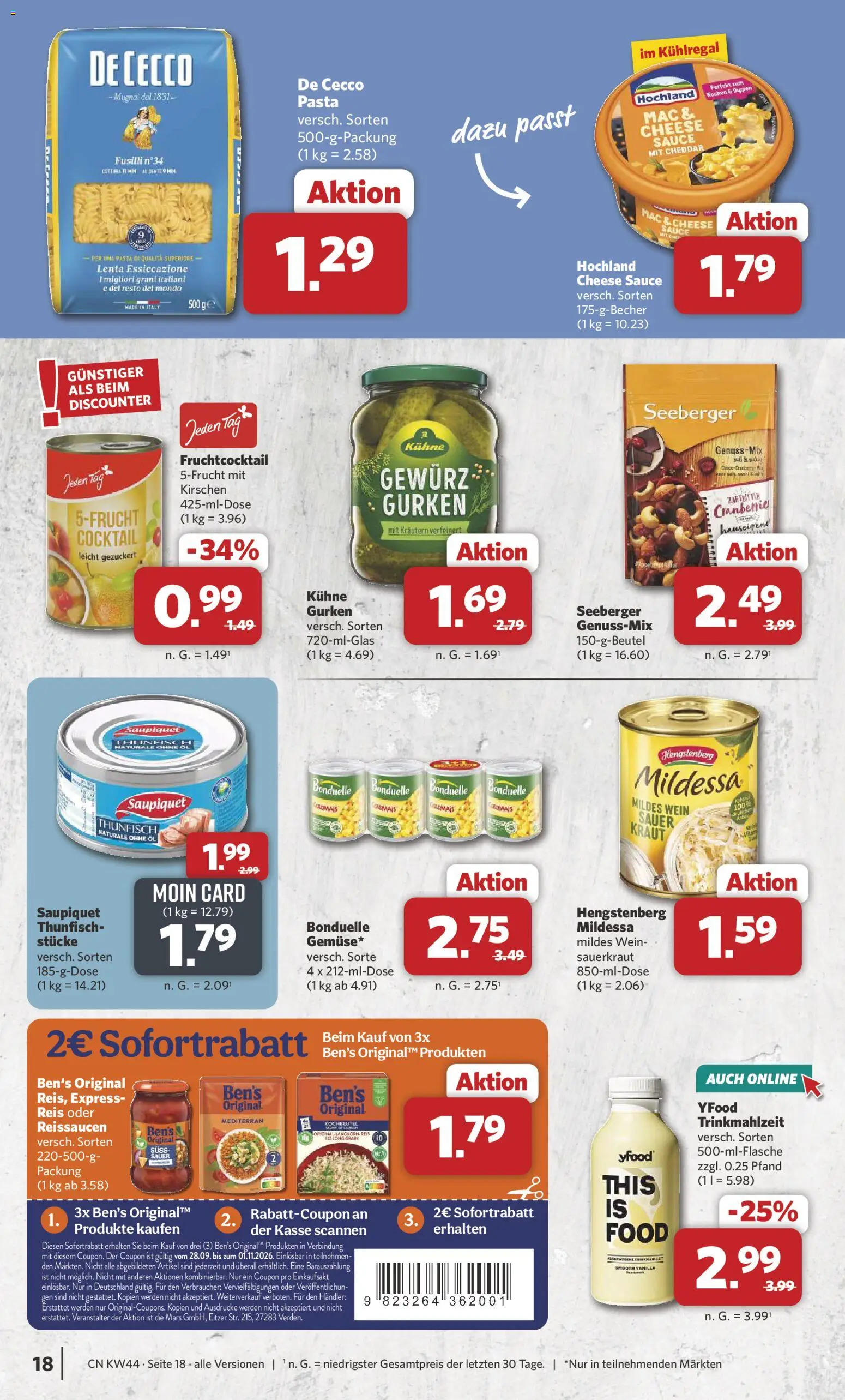 Combi Prospekt – gültig ab 26.10.2026 | Seite: 18 | Produkte: Öl, Thunfisch, Mars, Kraut