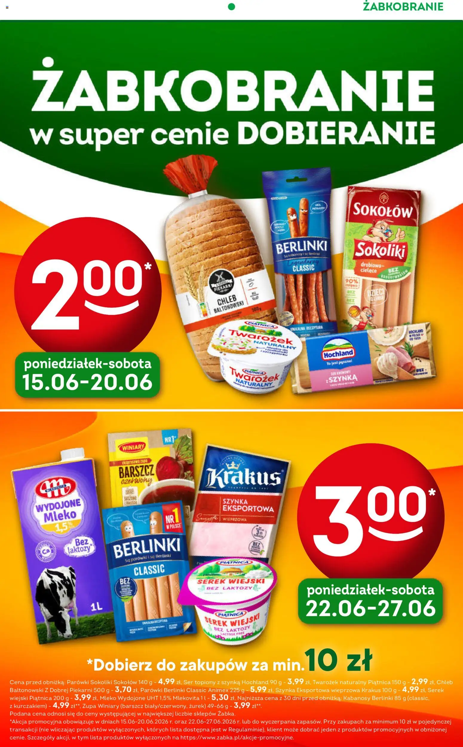 Żabka gazetka - Codzienne produkty od 17.06.2026 | Strona: 7 | Produkty: Barszcz, Parówki sokoliki, Zurek, Zupa