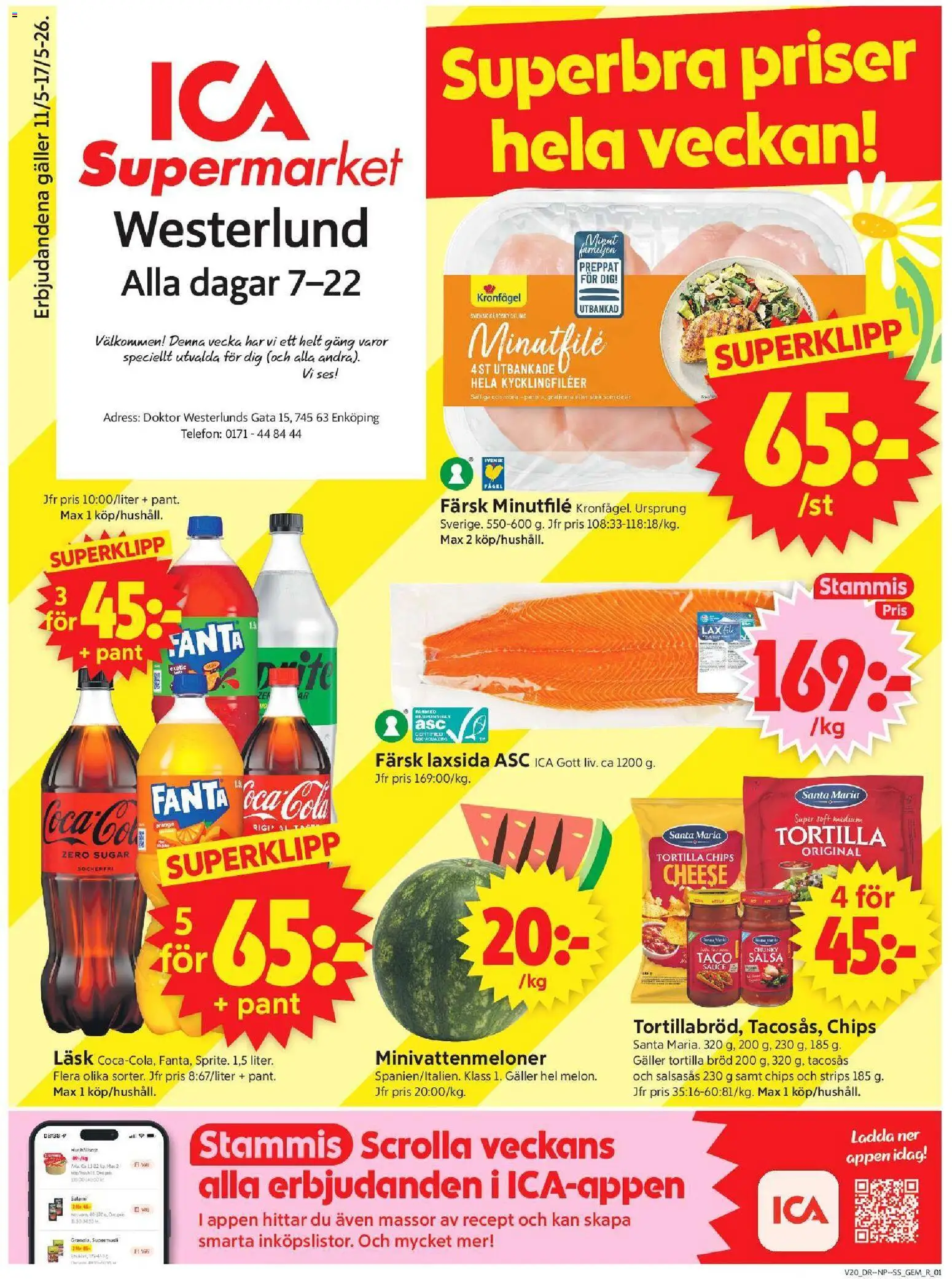 ICA Supermarket reklamblad aktuell från 11.05.2026 | Sida: 1