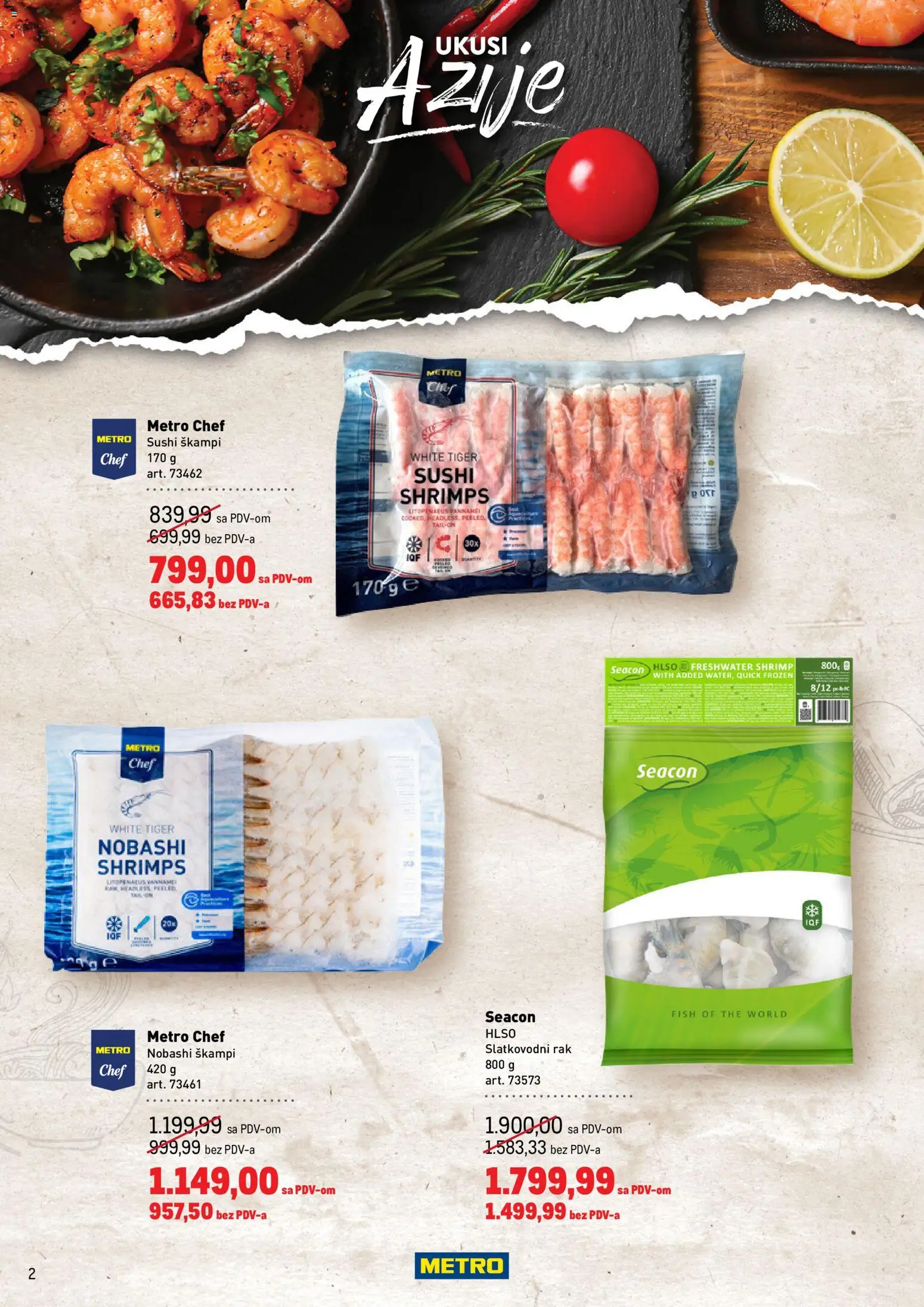 Metro katalog - važi od 30.09.2026 | Strana: 2 | Proizvode: Sushi, Škampi