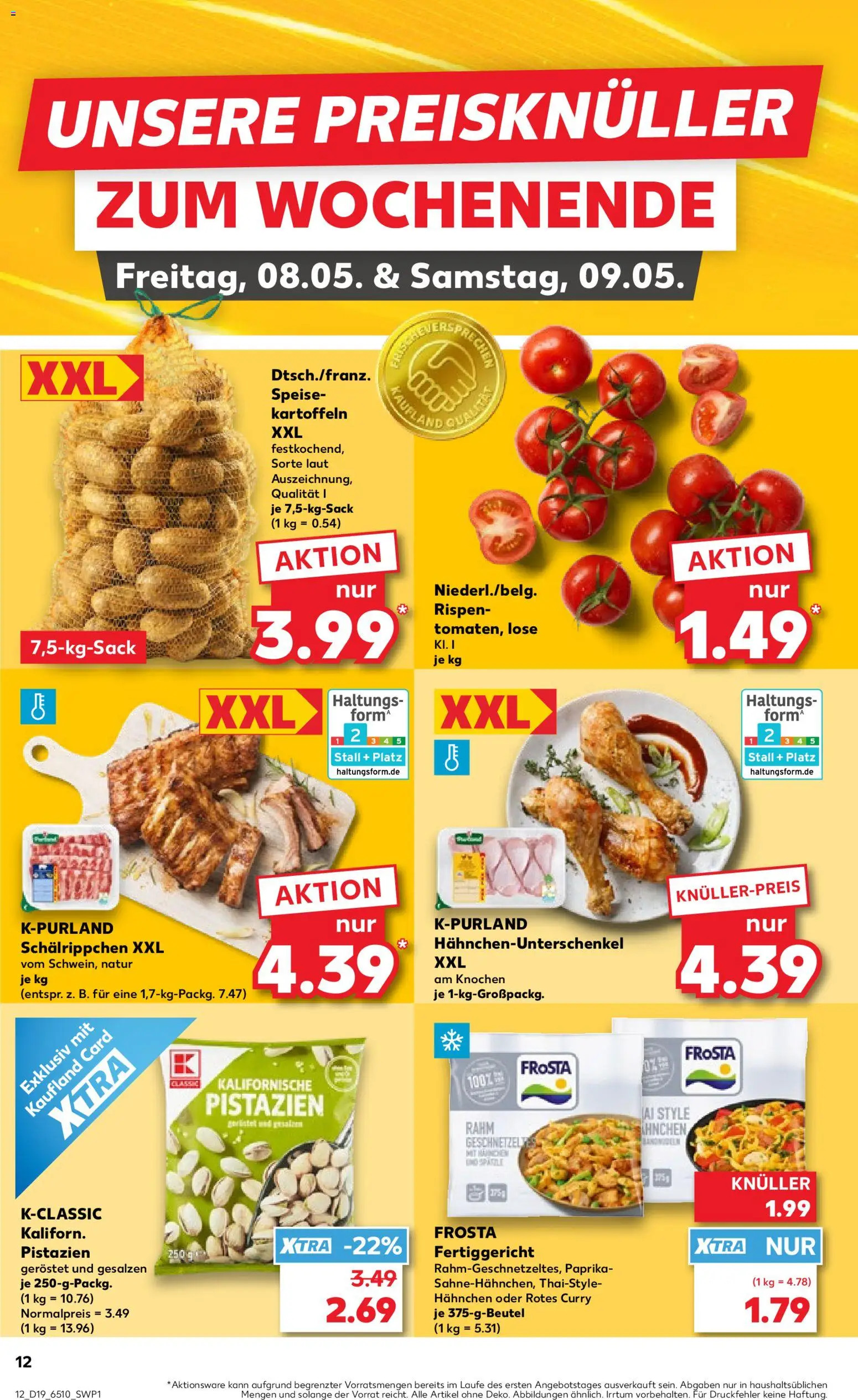 Kaufland Prospekt Köln	 – gültig ab 07.05.2026 | Seite: 12 | Produkte: Hahnchen, Pistazien, Frosta, Paprika