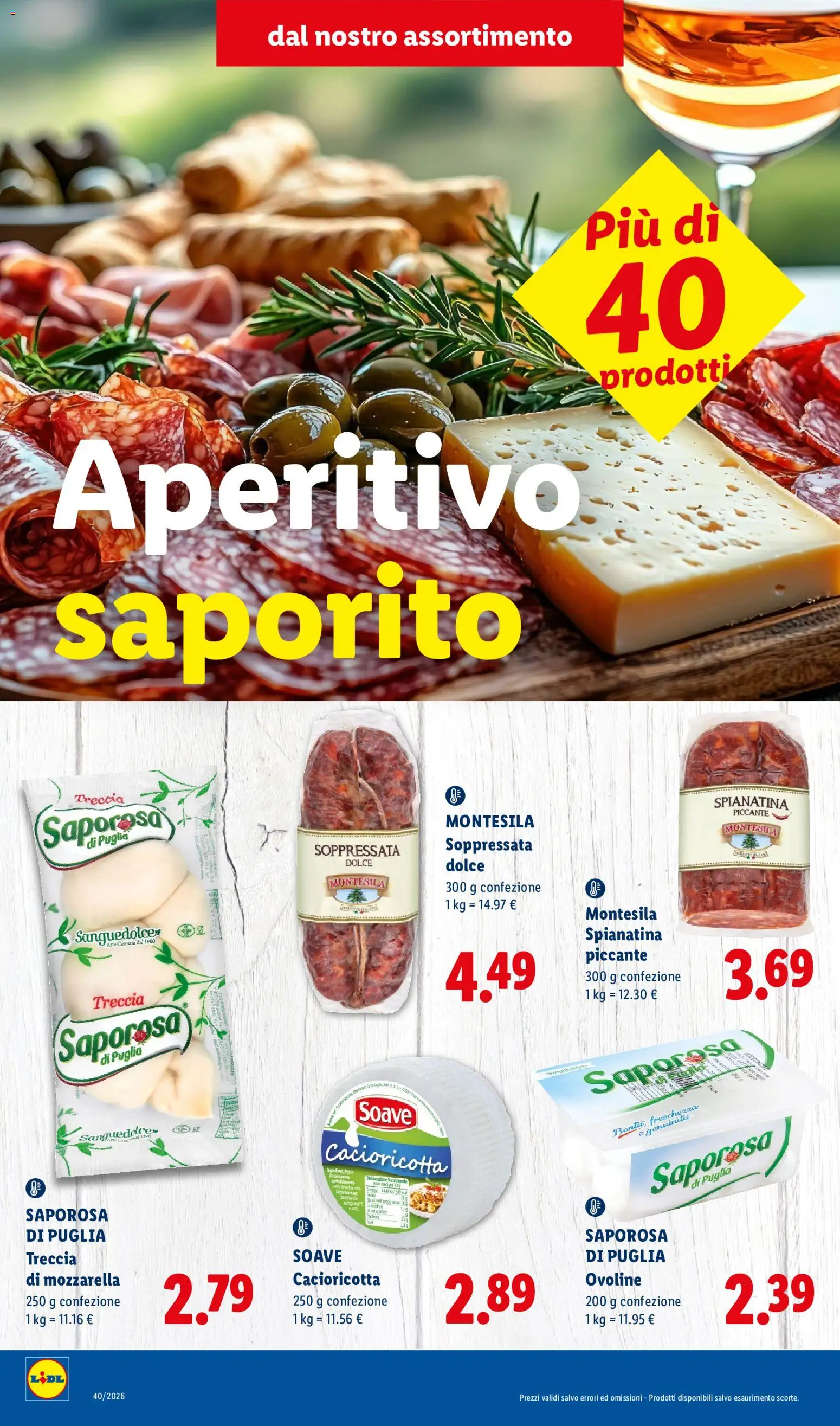 Volantino Lidl del 01/10/2026 | Pagina: 2 | Prodotti: Mozzarella, Aperitivo