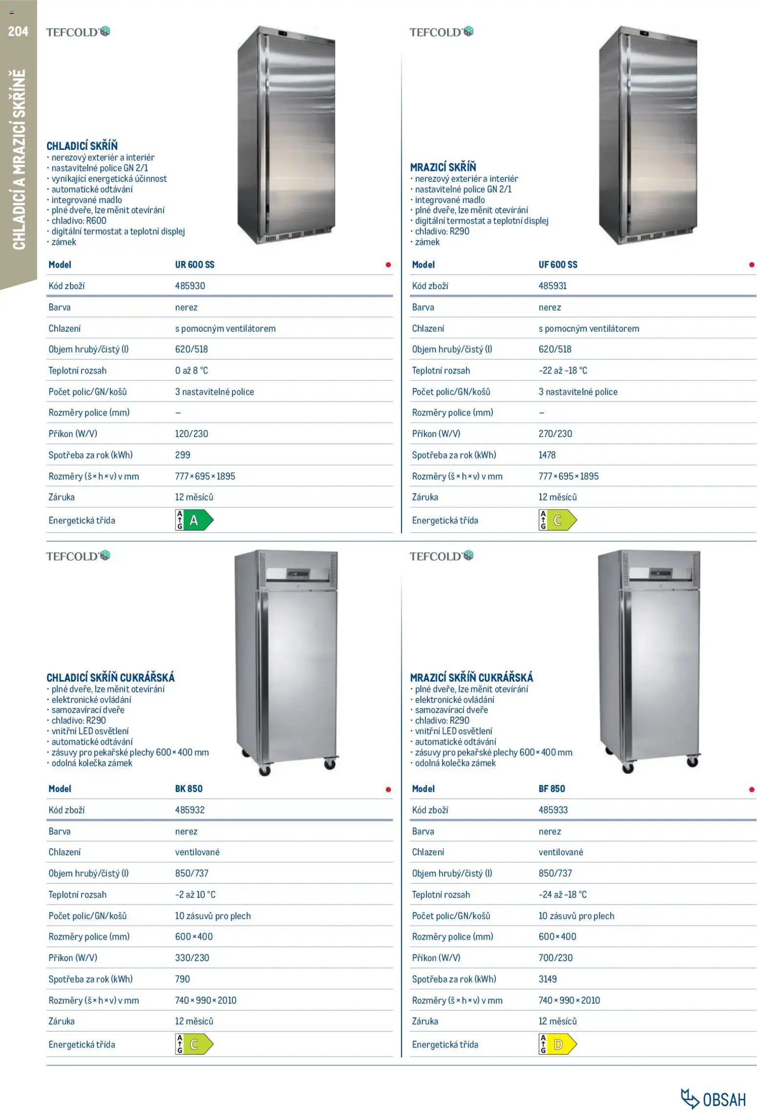 Makro leták - Gastro vybavení a zařízení od 01.02.2026 | Strana: 204 | Produkty: Plech, Skříně, LED, Skříň