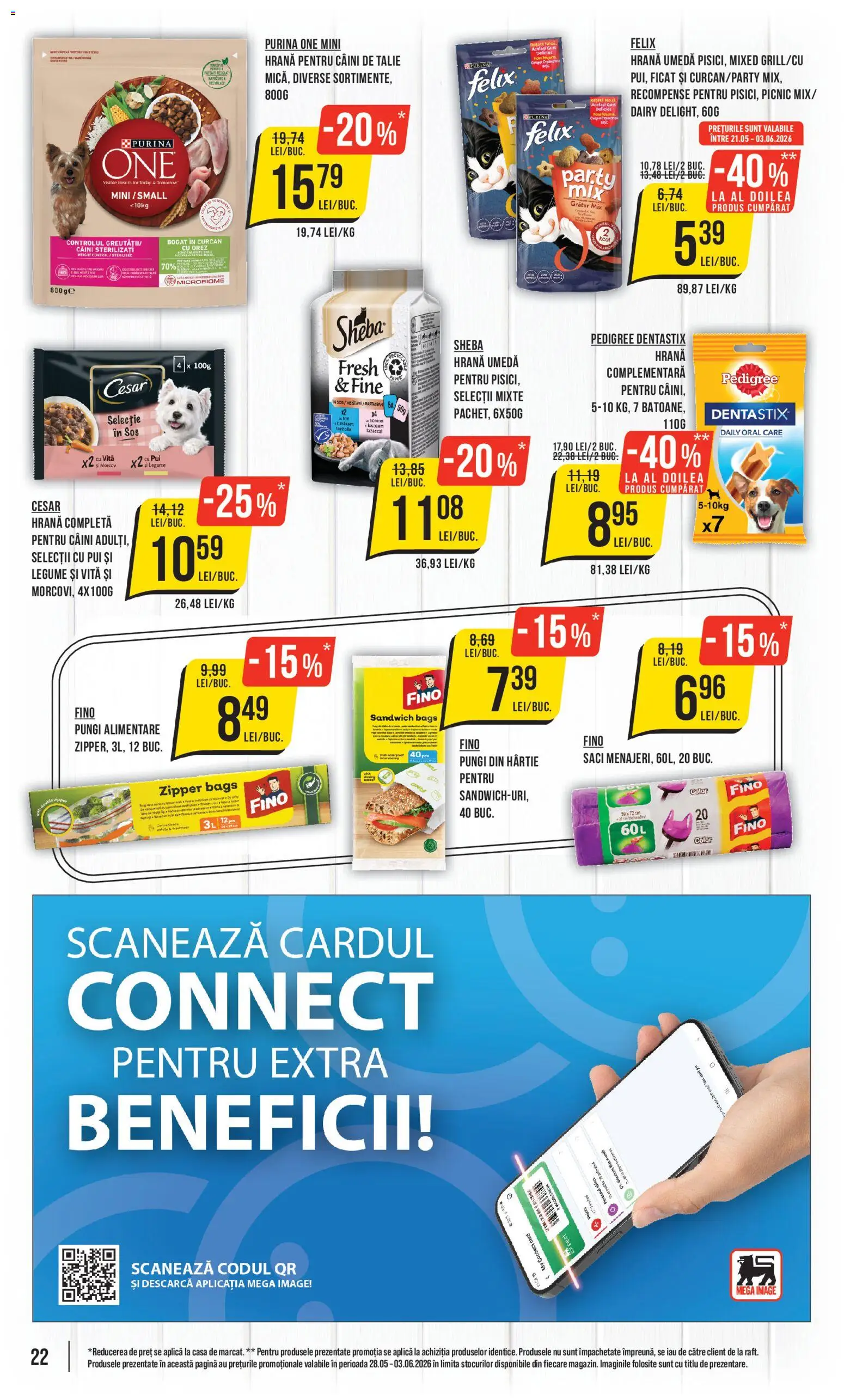 Noul catalog Mega Image – valabil de la 28.05.2026 | Pagină: 22 | Produse: Grătar, Hacıyatmaz Kedi Oyuncağı, Orez, Sos