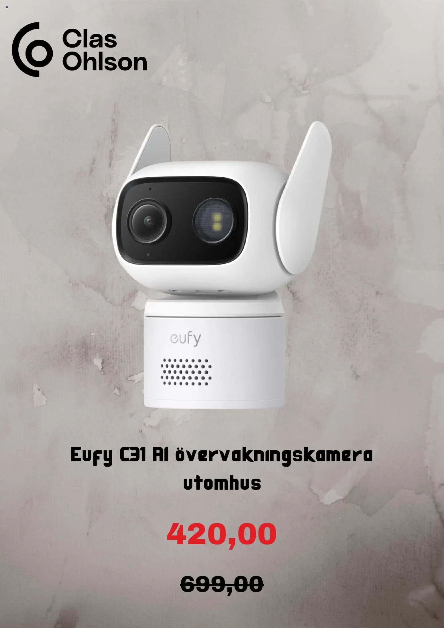 Clas Ohlson reklamblad aktuell från 12/08/2026 | Sida: 8 | Produkter: Övervakningskamera