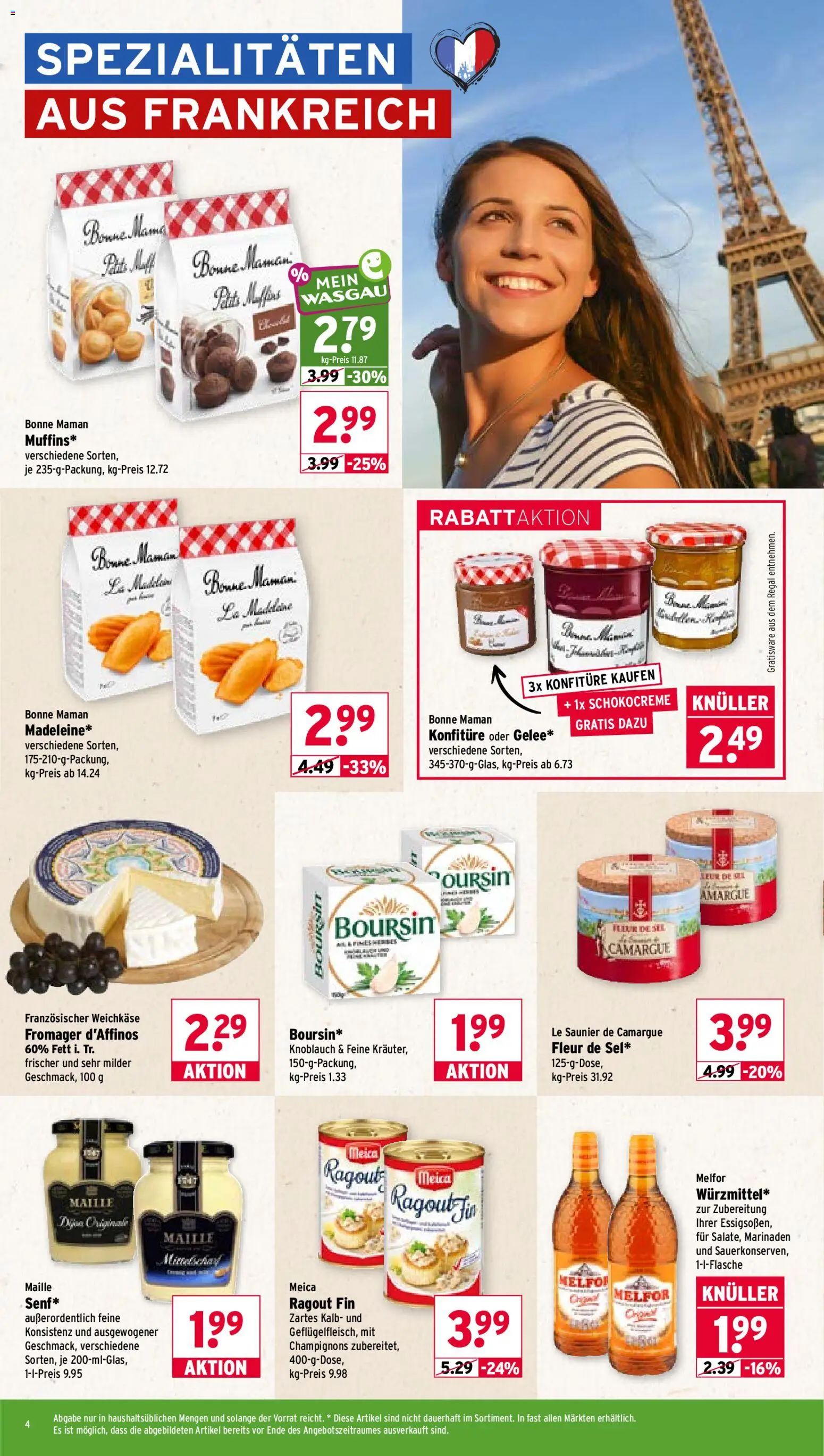 Wasgau Prospekt – gültig ab 31.08.2026 | Seite: 4 | Produkte: Regal, Spezialitäten, Knoblauch, Bonne maman