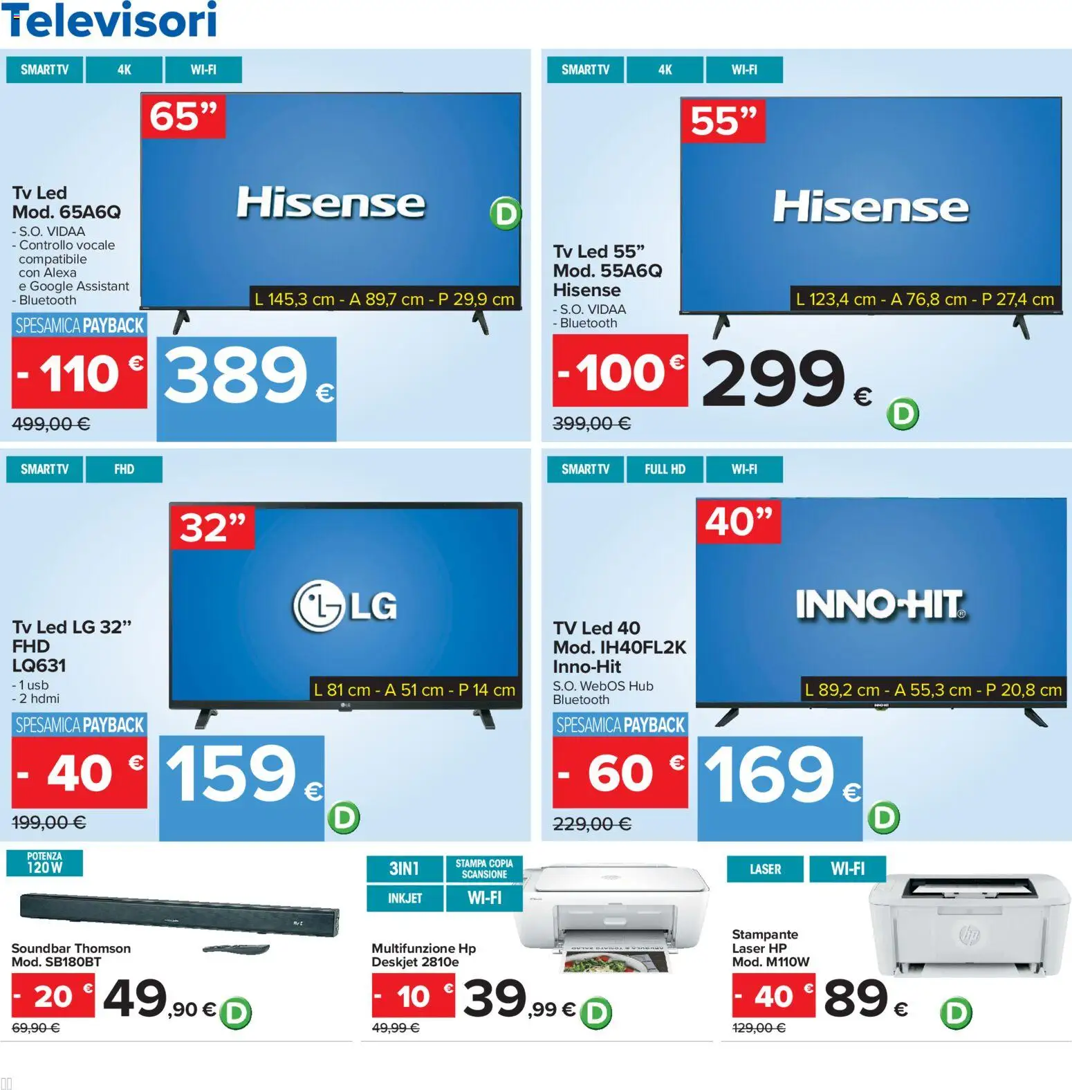 Volantino Carrefour del 23/10/2026 | Pagina: 44 | Prodotti: smart TV, TV, USB, Stampa