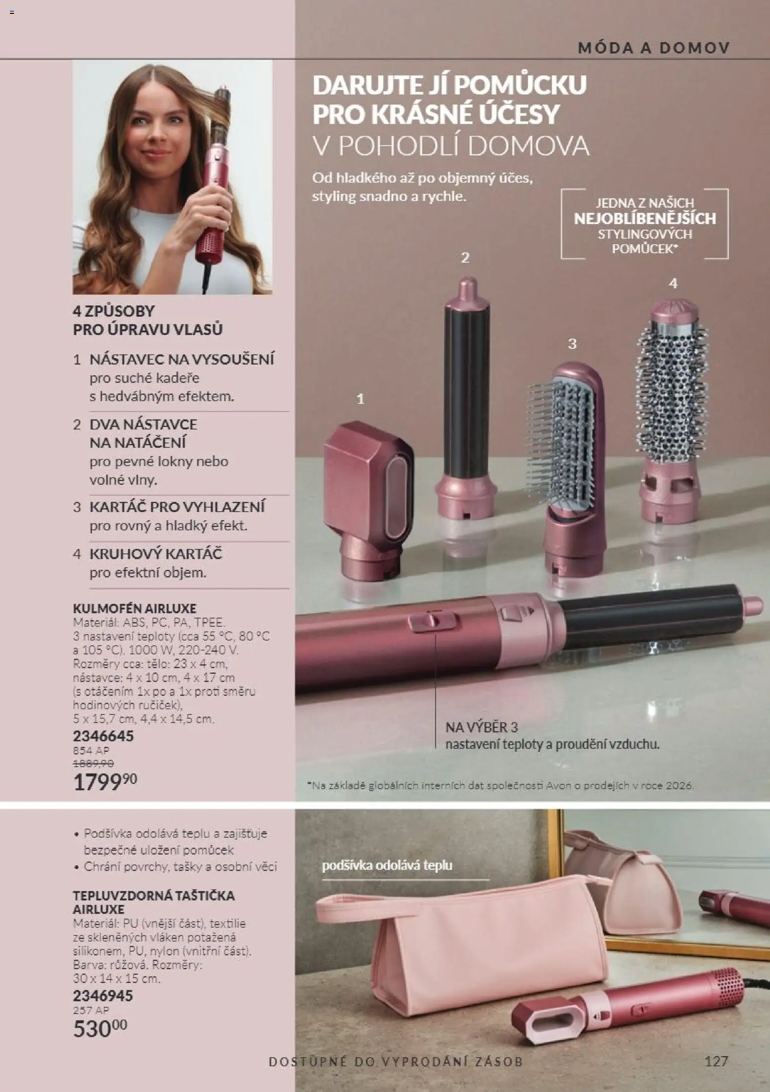 Avon Katalog 11/2026 od 01.11.2026 | Strana: 127 | Produkty: Kulmofén, Tašky, Kartáč