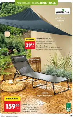 Pogląd oferty "Łóżko polowe składane*, wym.: 189 x 15 x 33 cm, maks. obciążenie: 110 kg, w zestawie poduszka" - ważna od 16.05.2026 | Strona: 21