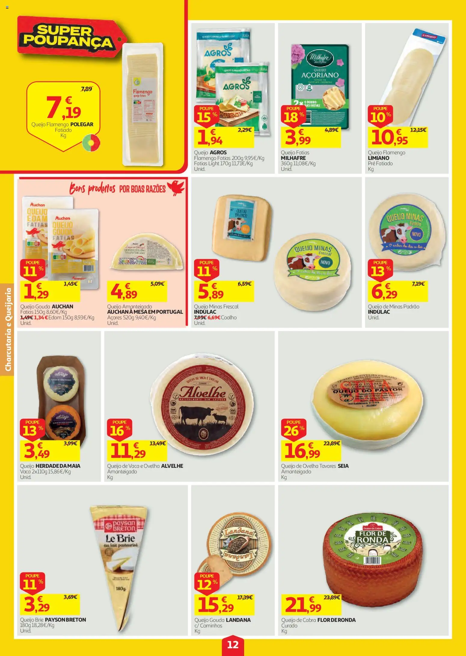 Auchan folheto │ válido de 20/08/2026 | Página: 12 | Produtos: Queijo Gouda, Queijo de ovelha, Mesa, Queijo