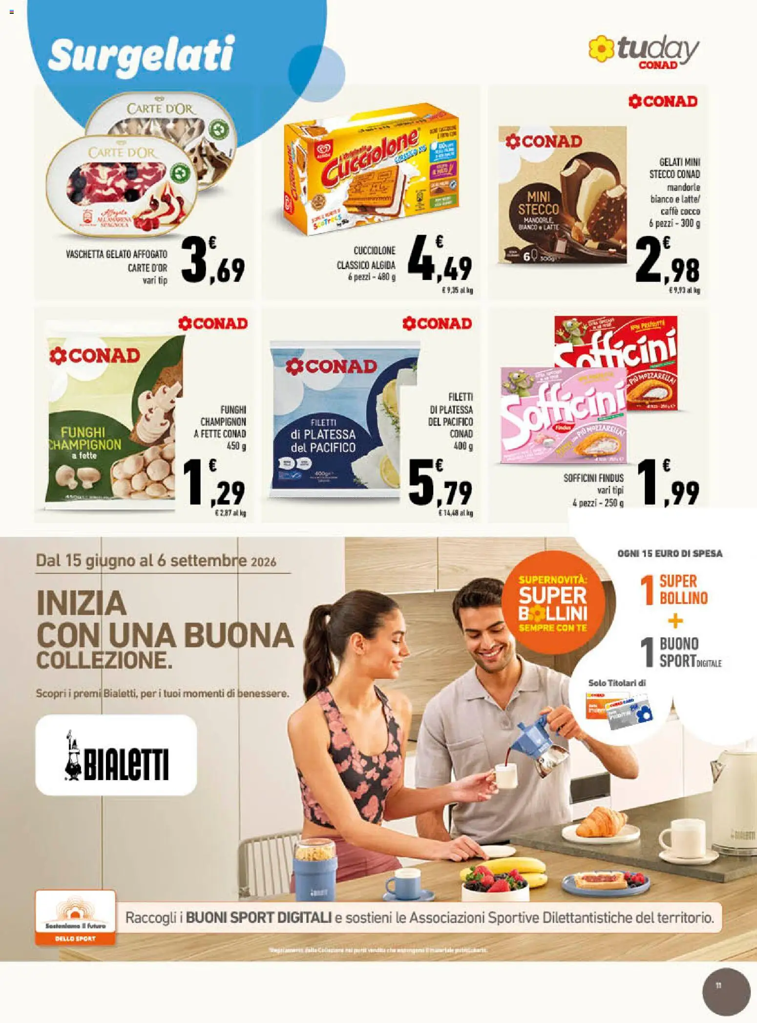 Volantino Conad del 03.06.2026 | Pagina: 11 | Prodotti: Tè, Latte, Funghi, Cocco
