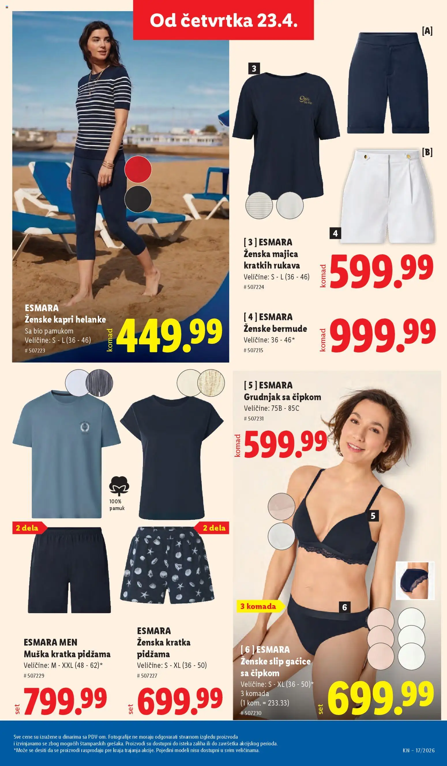 Lidl katalog - važi od 23.04.2026 | Strana: 75 | Proizvode: Majica kratkih rukava, Grudnjak, Pidžama, Helanke