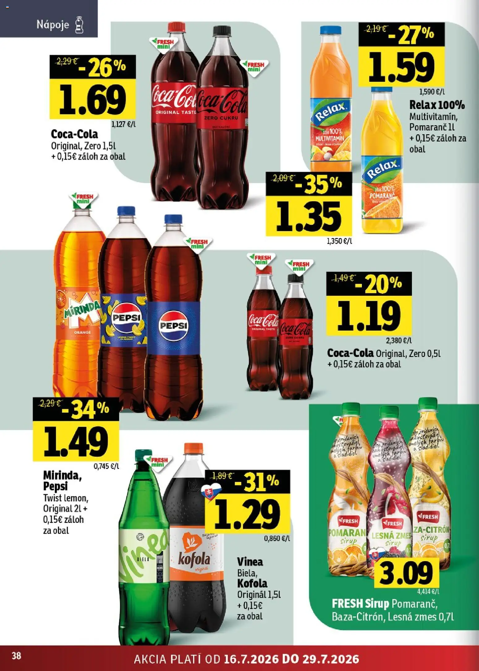 Nové Fresh akcie – leták je platný od 16.07.2026 | Strana: 38