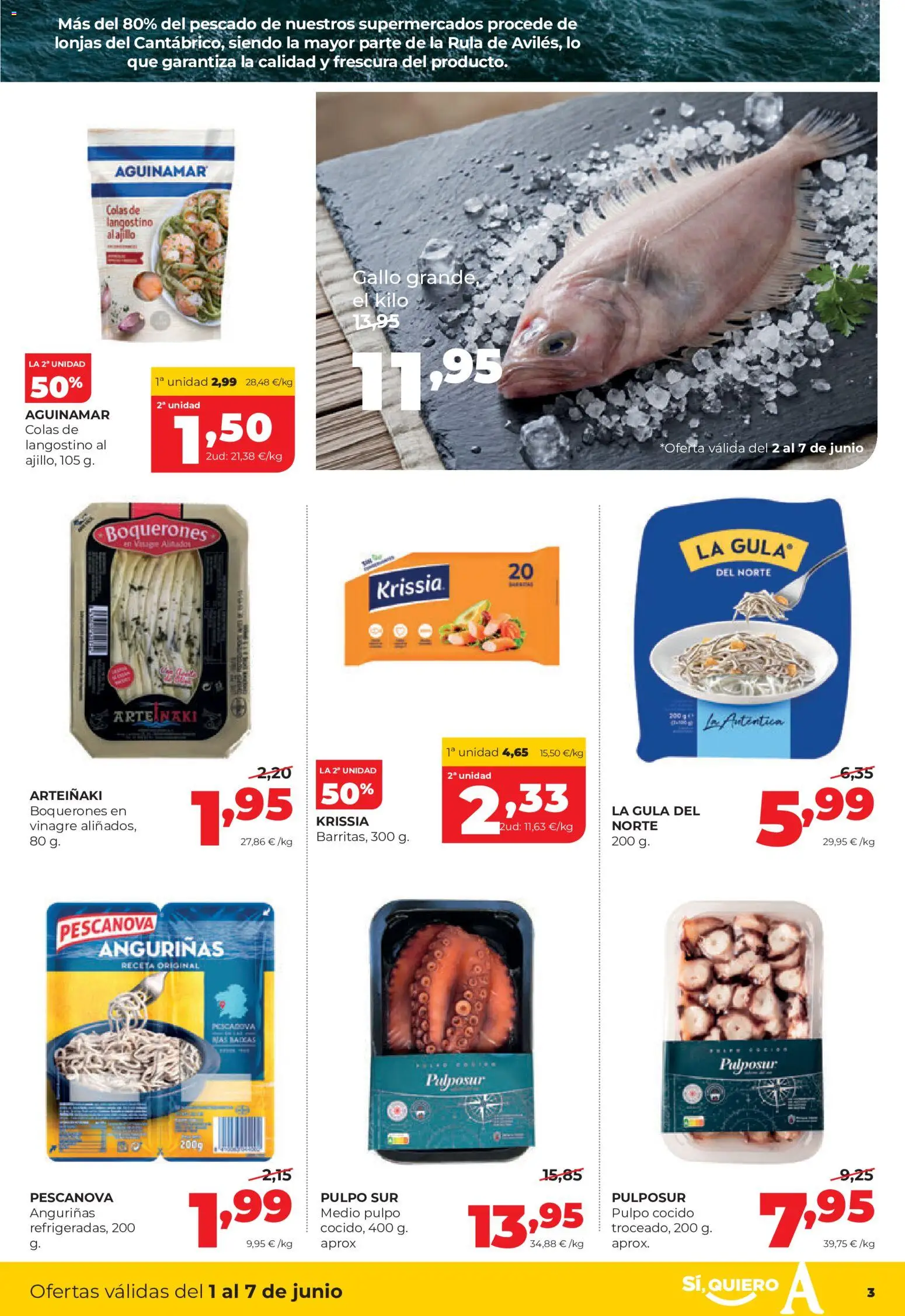 Alimerka folleto Asturias │ válido desde el 01.06.2026 | Página: 3 | Productos: Pescado, Δεξαμενή, Langostino