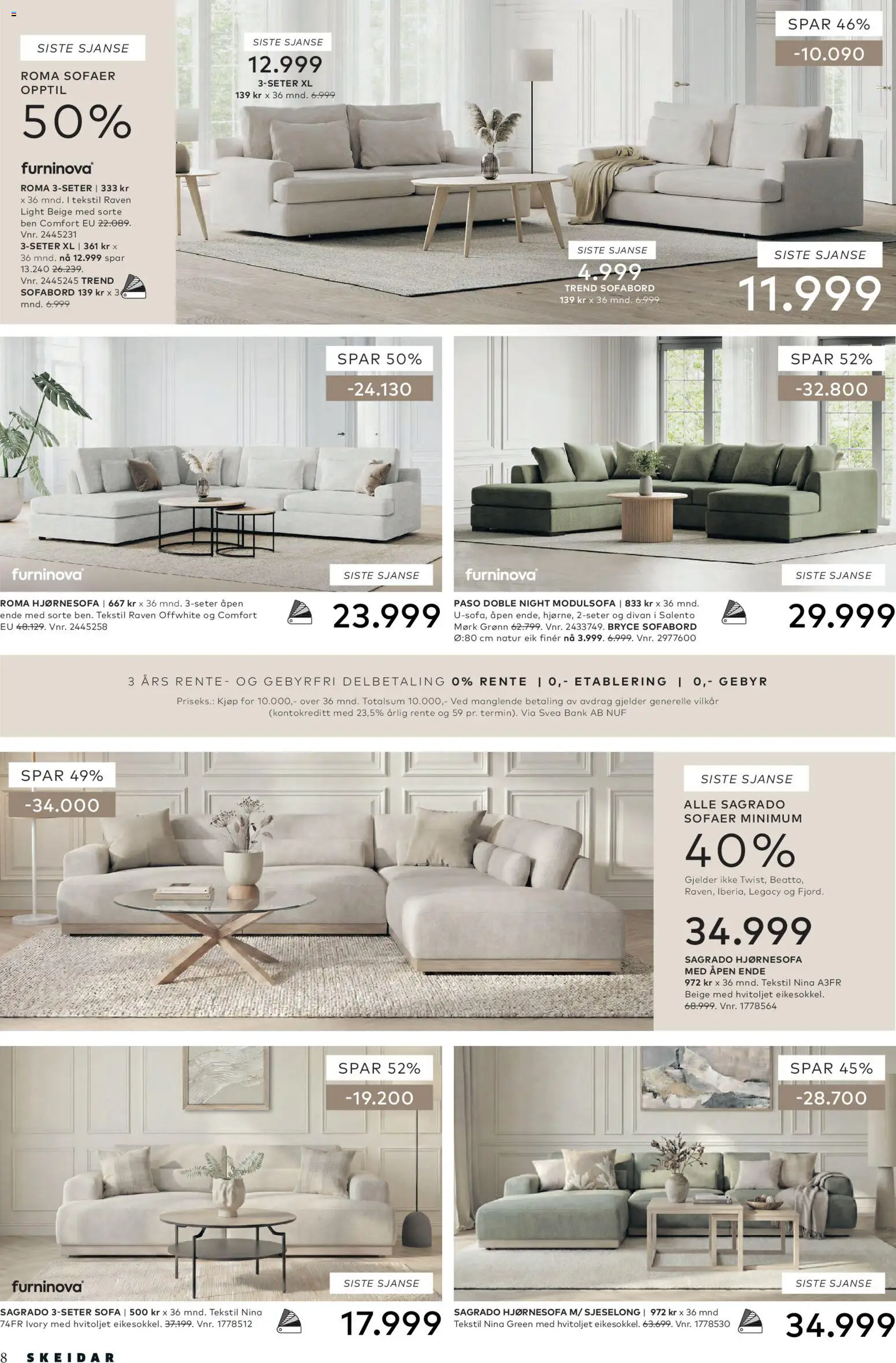 {H1} | Side: 8 | Produkter: Ved, Hjørnesofa, Sofa, Sjeselong