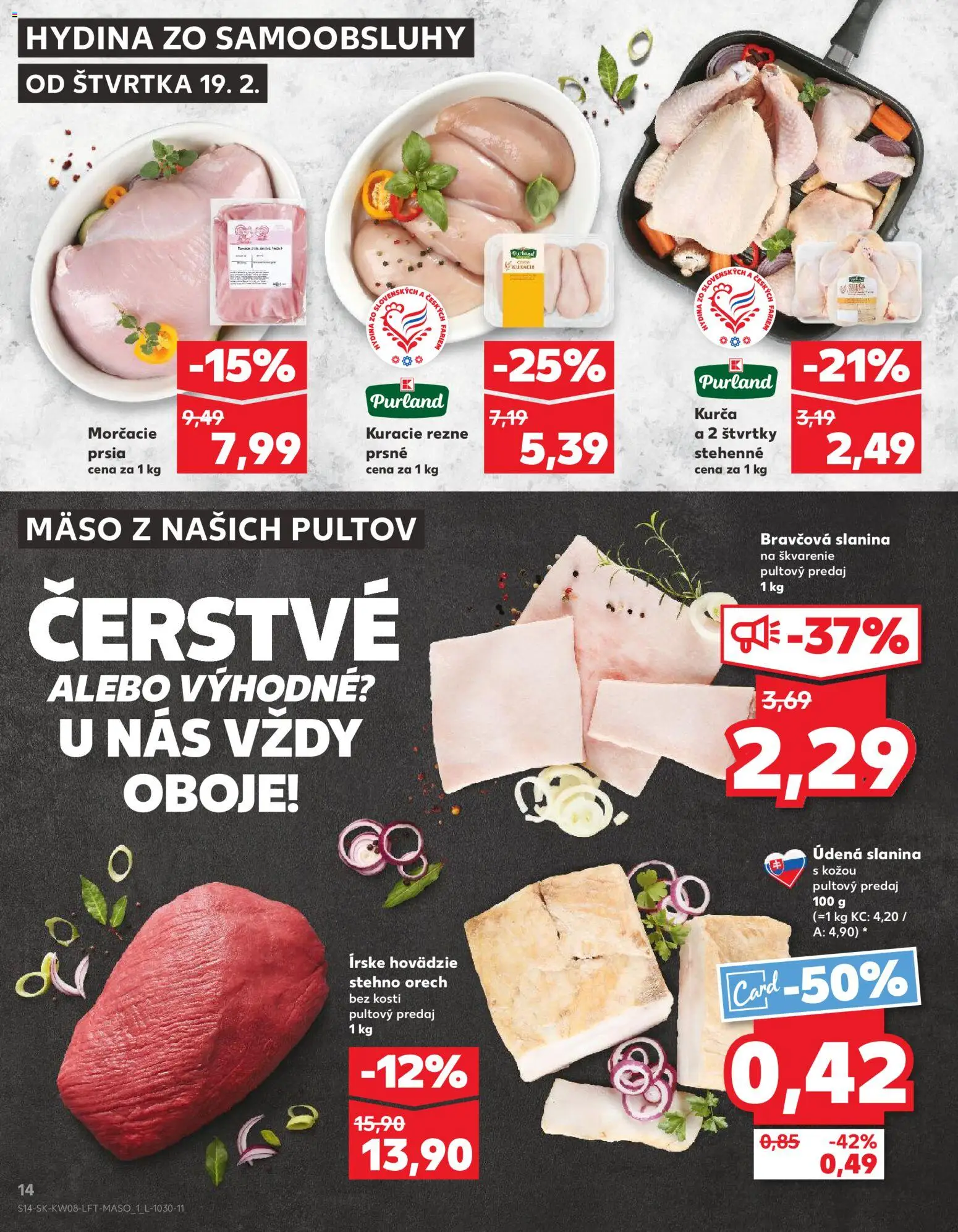 Kaufland SK akciós ujság - amely érvényes a következő dátumtól: 2026.02.19. | Oldal: 14