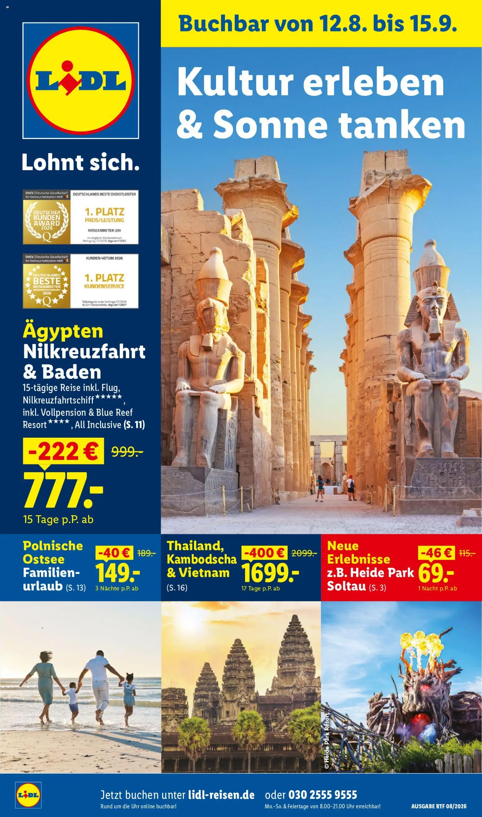 Lidl Reisen Prospekt – gültig ab 12.08.2026 | Seite: 1