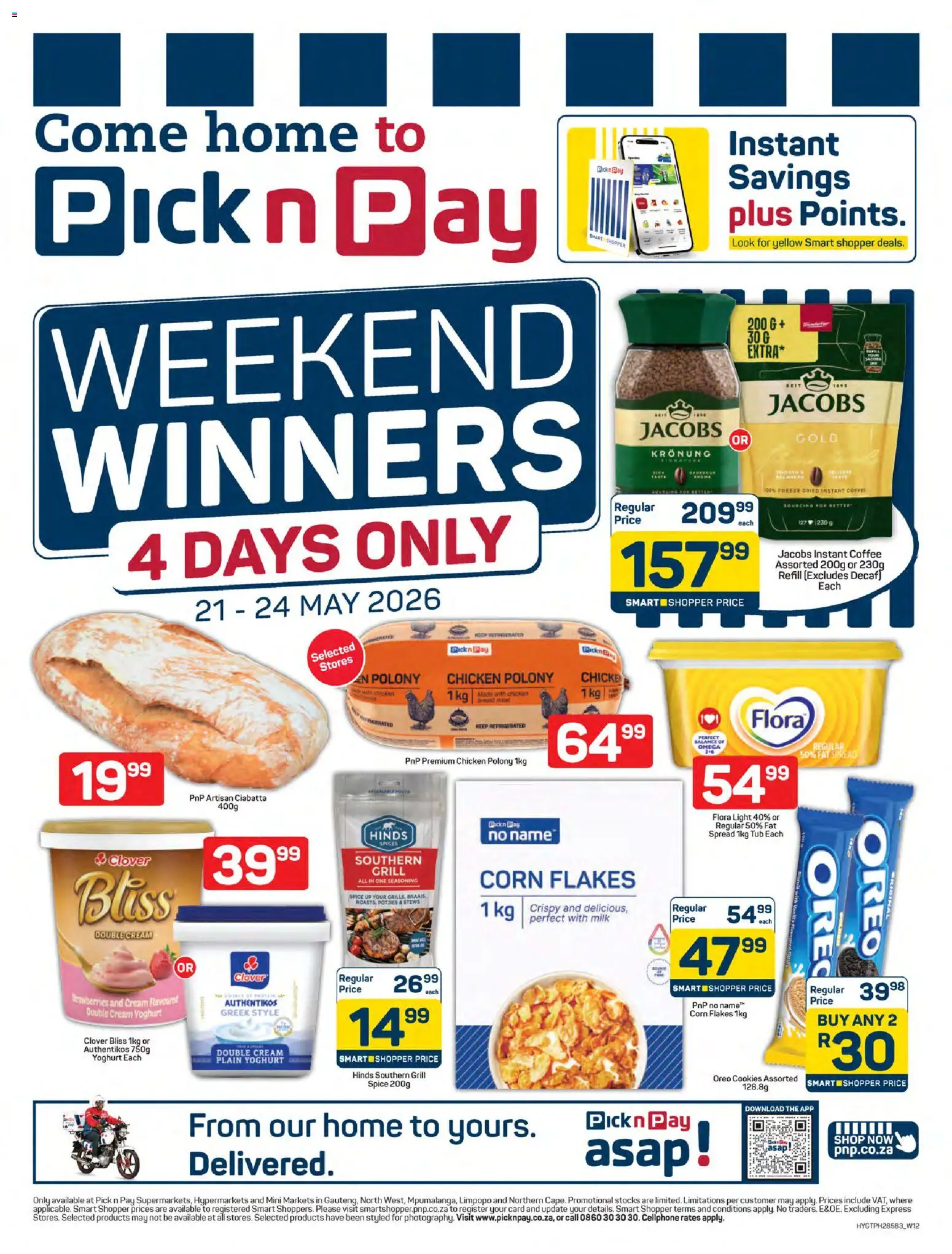 New Pick n Pay catalogue – valid from 21.05.2026 | Page: 2 | Products: Grill, Light, Coffee, Flakes