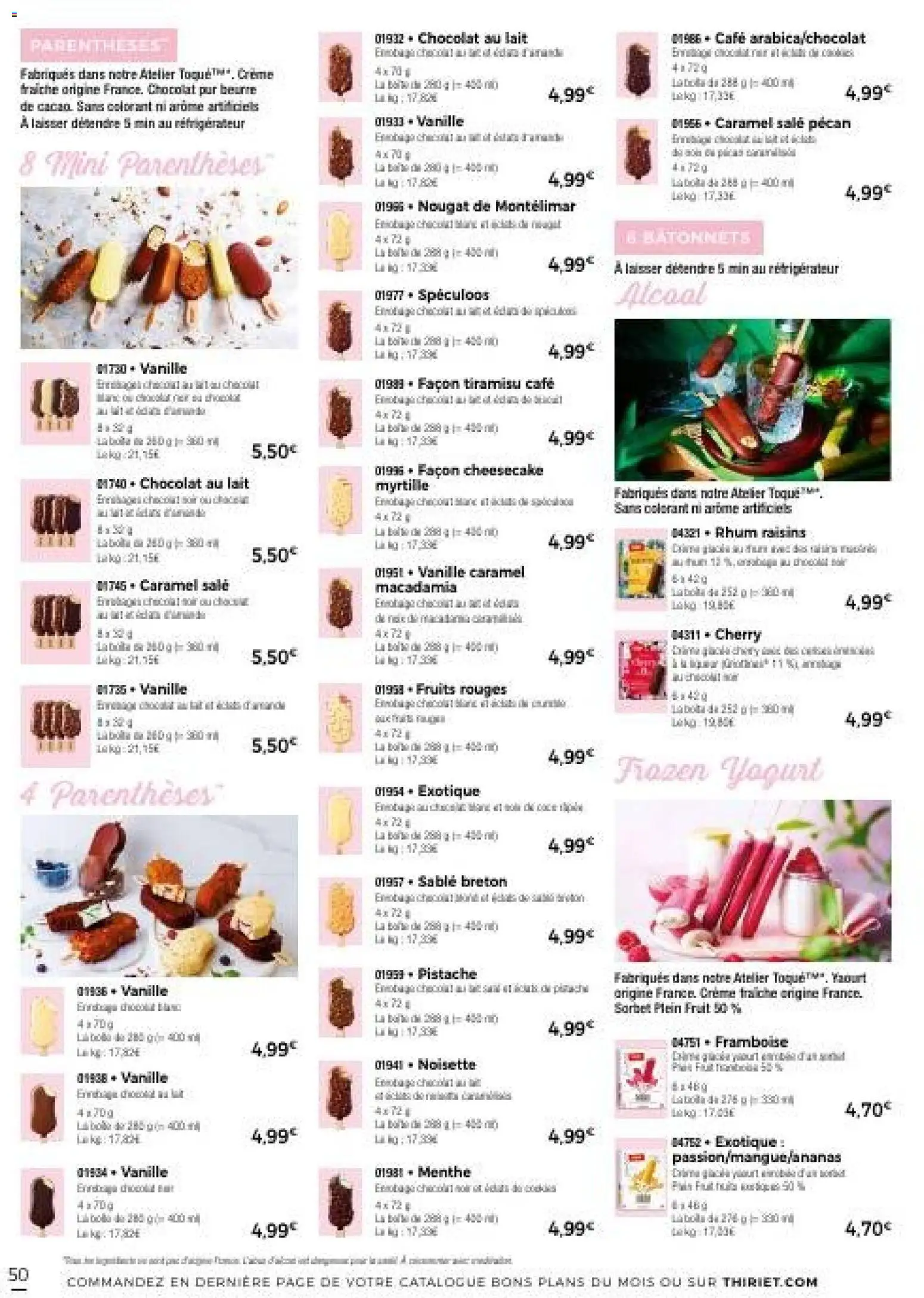 {H1} | Page: 50 | Produits: Cheesecake, Menthe, Raisins, Crème fraiche