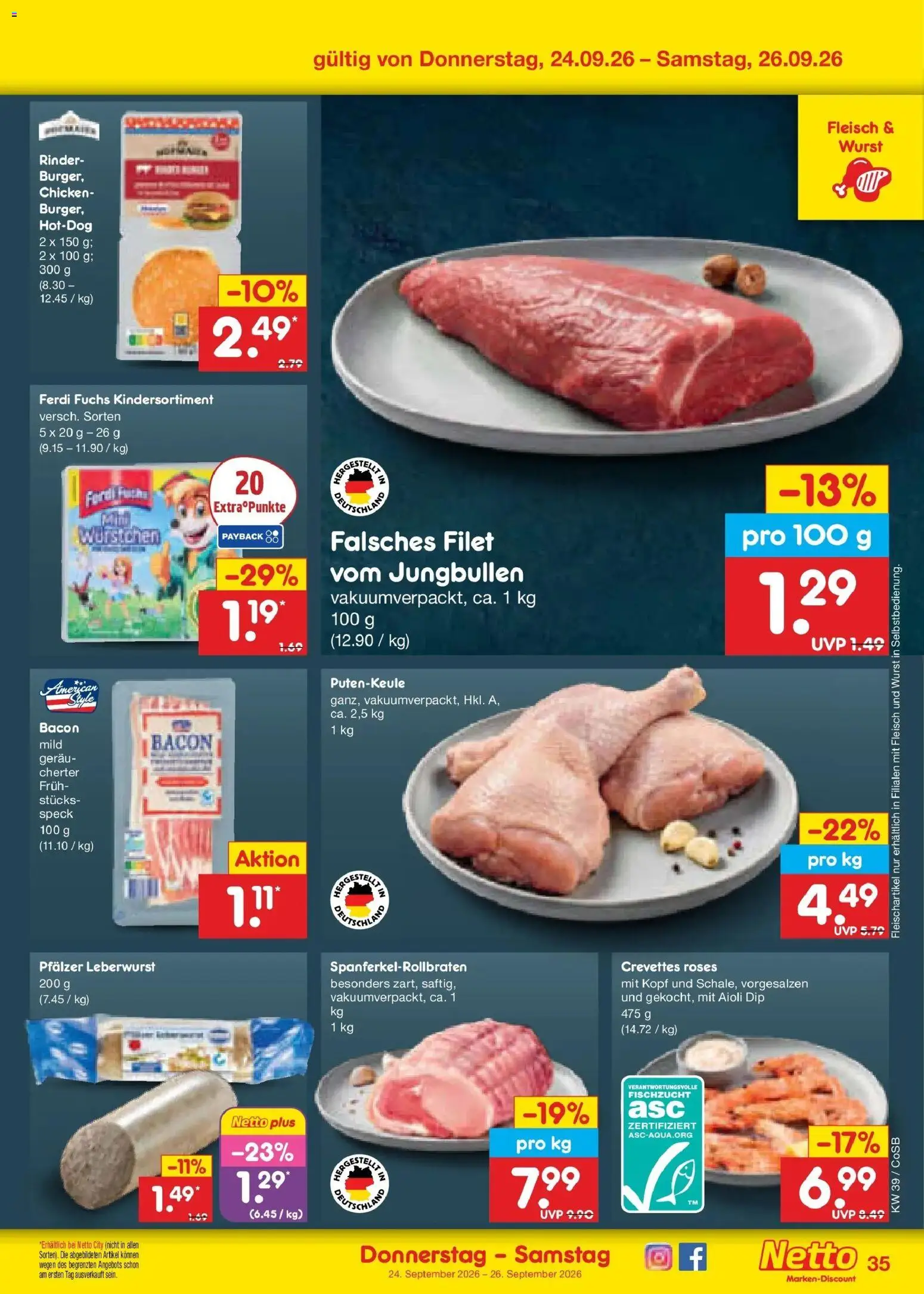 Netto Marken-Discount Prospekt Leipzig – gültig ab 21.09.2026 | Seite: 49 | Produkte: Wurst, Fleisch