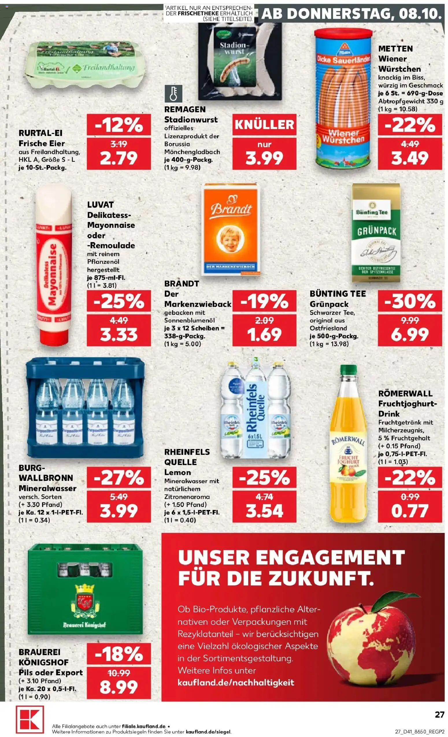 Prospekt Kaufland ab 05.10.2026 » Angebote Online zum Blättern | Seite: 37 | Produkte: Pils, Fruchtjoghurt, Wurst, Tee