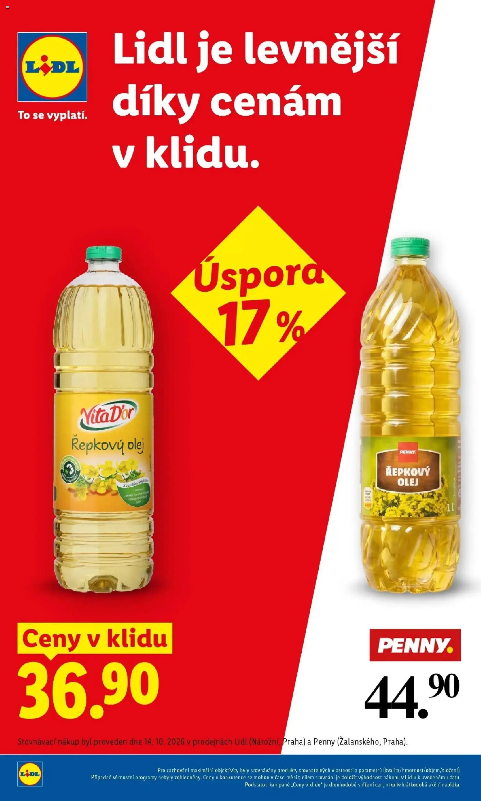 Lidl leták od 22.10.2026 - Nový akční leták | Strana: 4 | Produkty: Olej, Řepkový olej