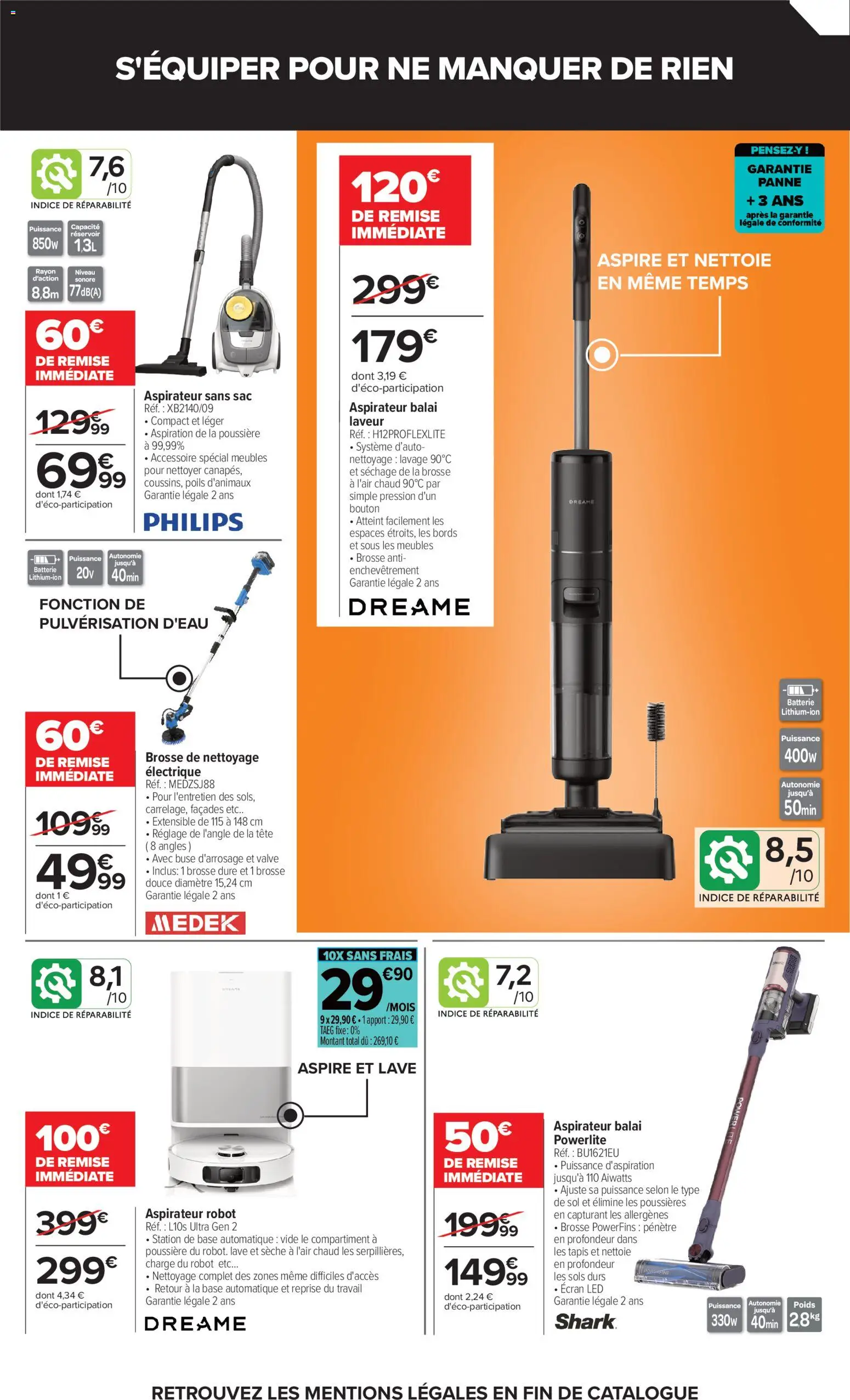 {H1} | Page: 18 | Produits: Sac, Brosse, Batterie, Tapis