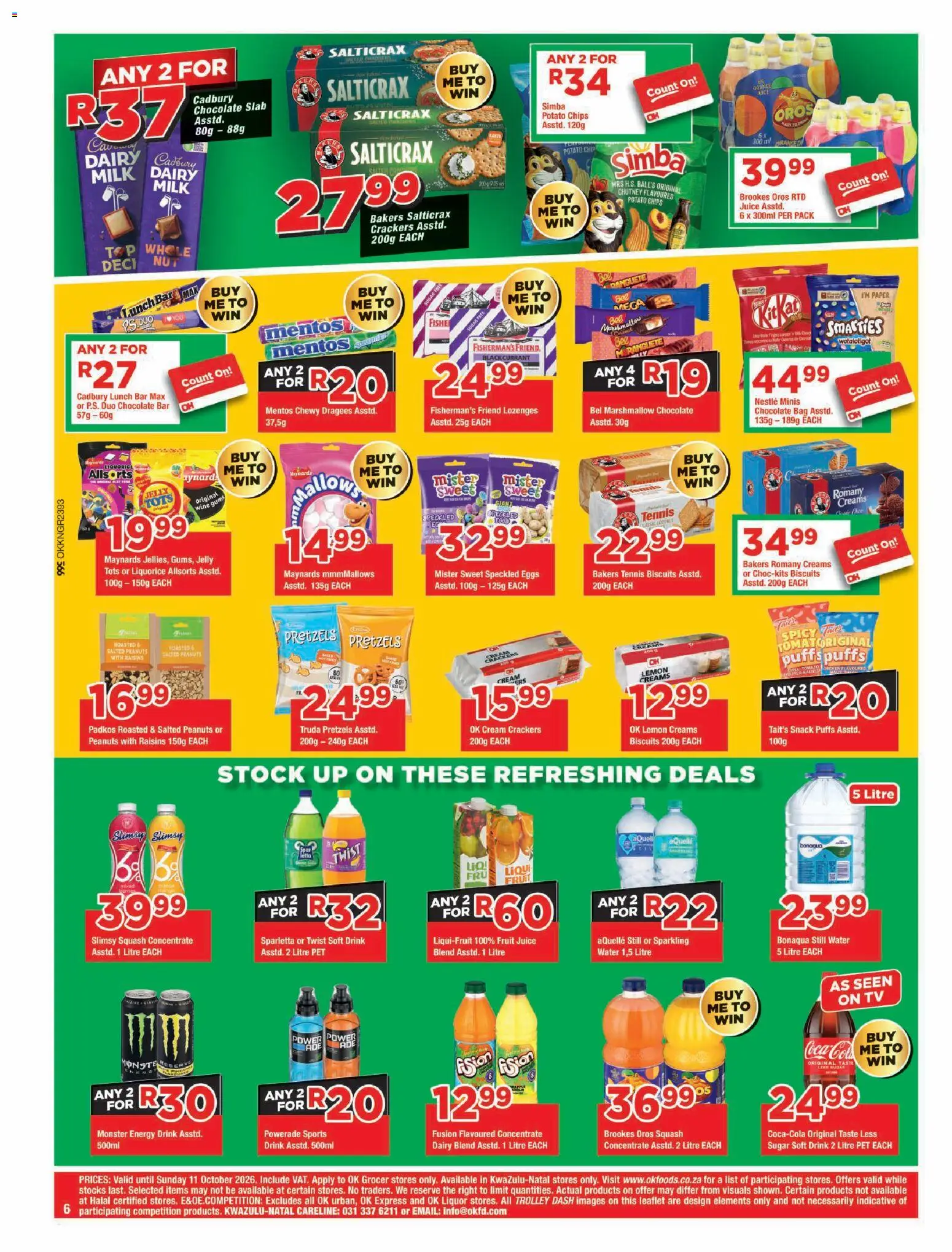 New OK Foods catalogue – valid from 23/09/2026 | Page: 6 | Products: TV, Chocolate, Lozenges, Cream
