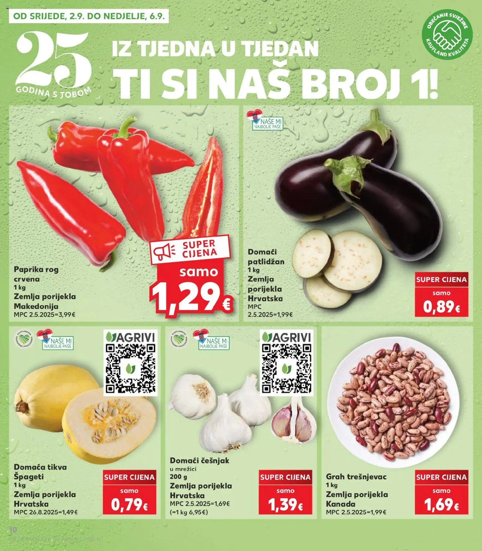 Kaufland katalog | vrijedi od 02.09.2026 | Stranica: 10 | Proizvodi: Zemlja, Grah, Špageti, Patlidžan