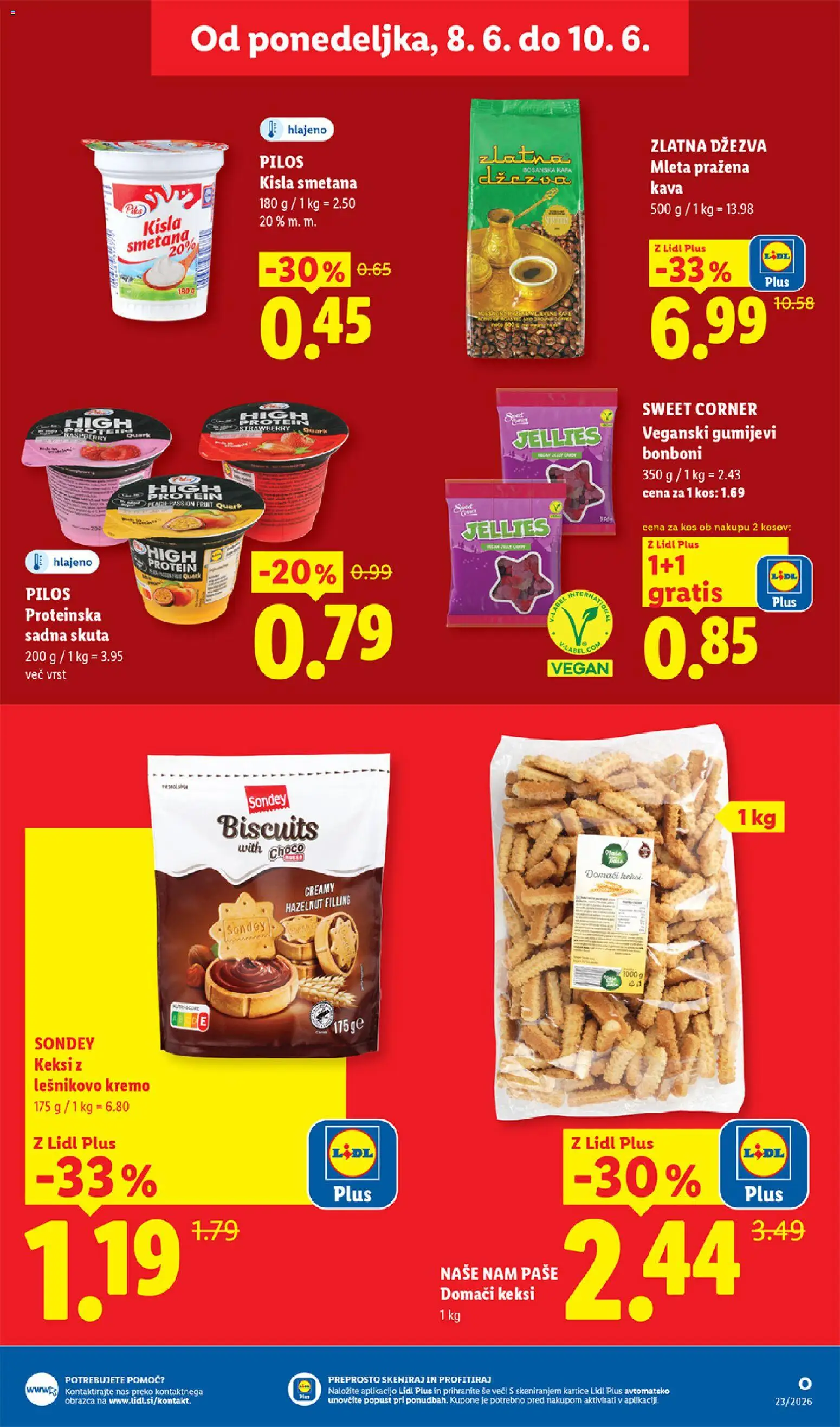 Novi Lidl katalog ponudbe – veljaven od 04.06.2026 | Stran: 49 | Izdelki: Keksi, Kisla smetana, Smetana, Skuta