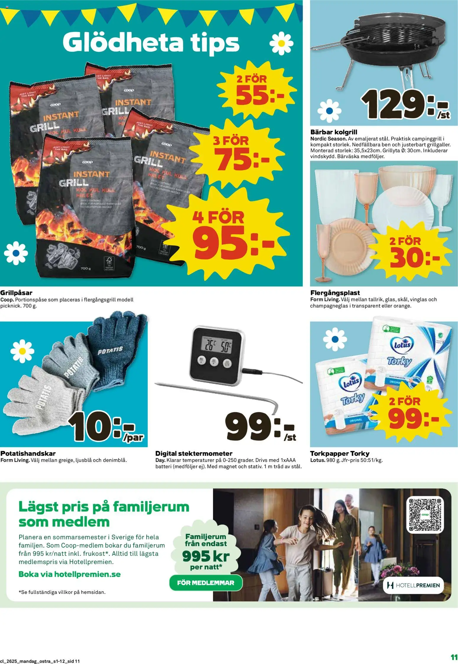 Coop Daglivs reklamblad aktuell från 15.06.2026 | Sida: 11 | Produkter: Grill, Batteri, Potatis, Magnet