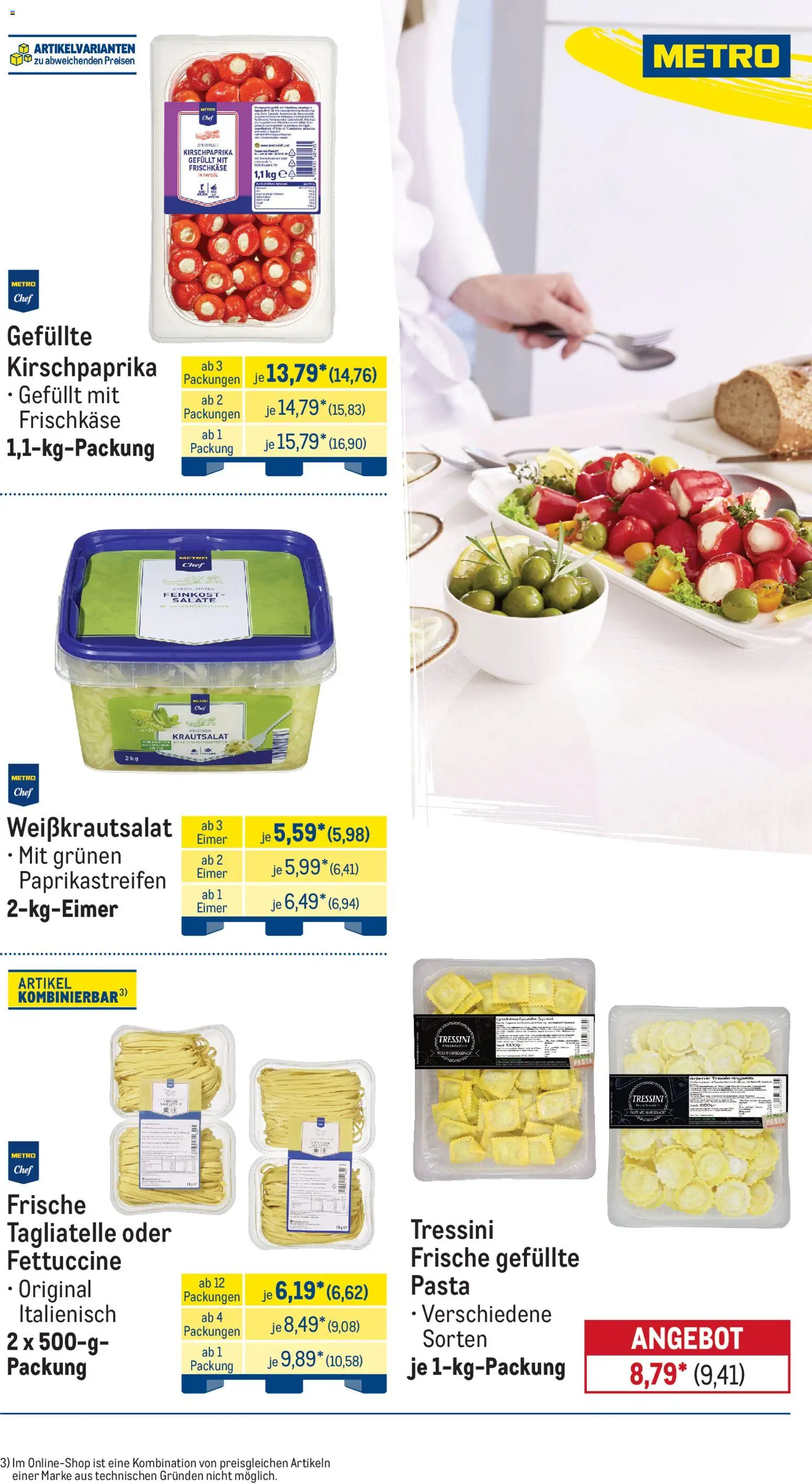 Metro Monats-Menü – gültig ab 01.07.2026 | Seite: 17 | Produkte: Rapsöl, Pasta, Frischkase