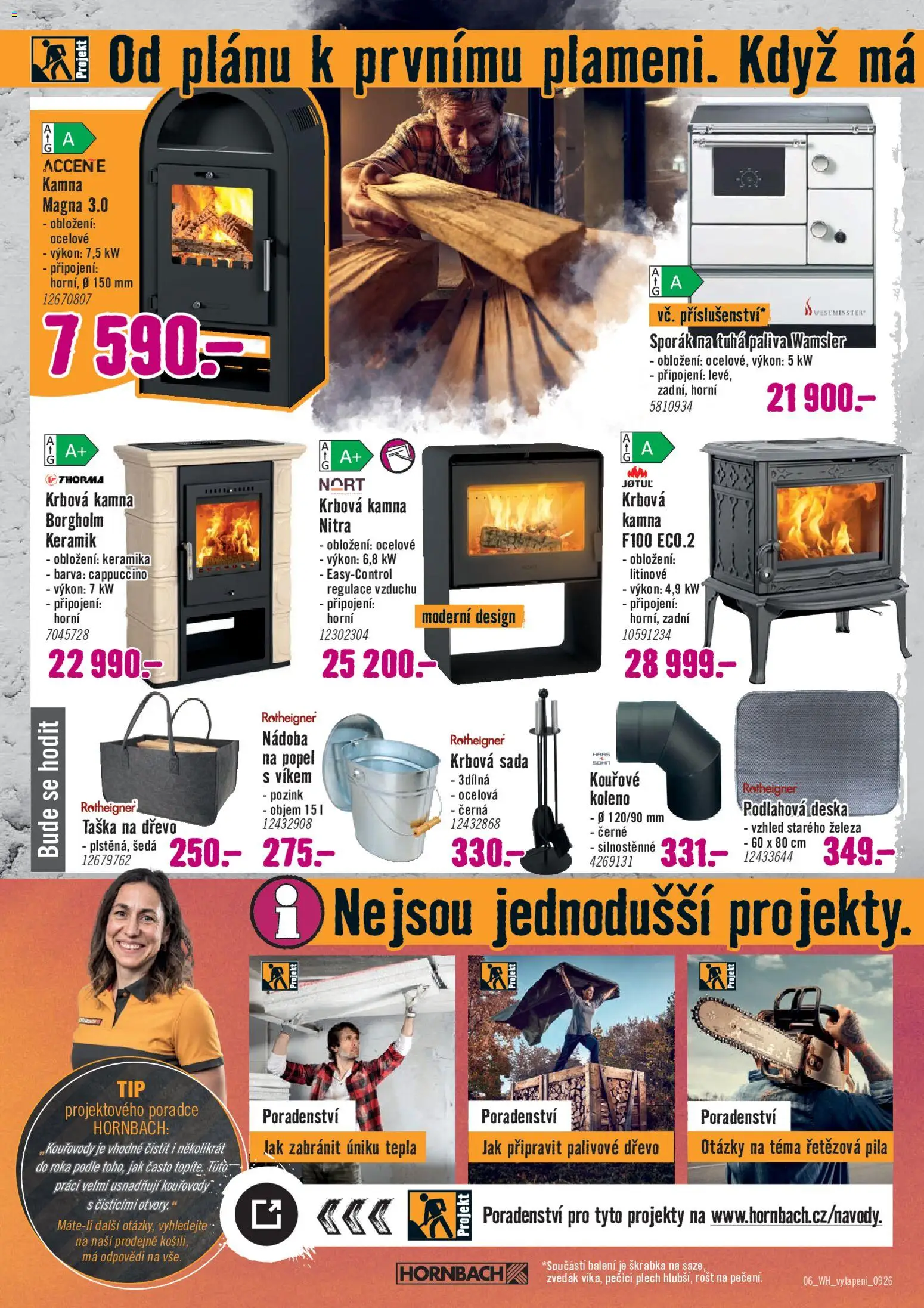 HORNBACH leták - Vytápění od 16.09.2026 | Strana: 6 | Produkty: Koleno, Plech, Sporák, Cappuccino