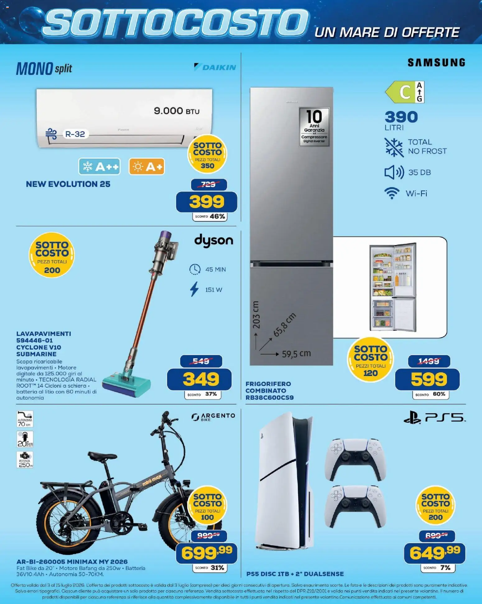 Volantino BRUNO del 03/07/2026 | Pagina: 2 | Prodotti: Compressore, Scopa, Dyson, Batteria