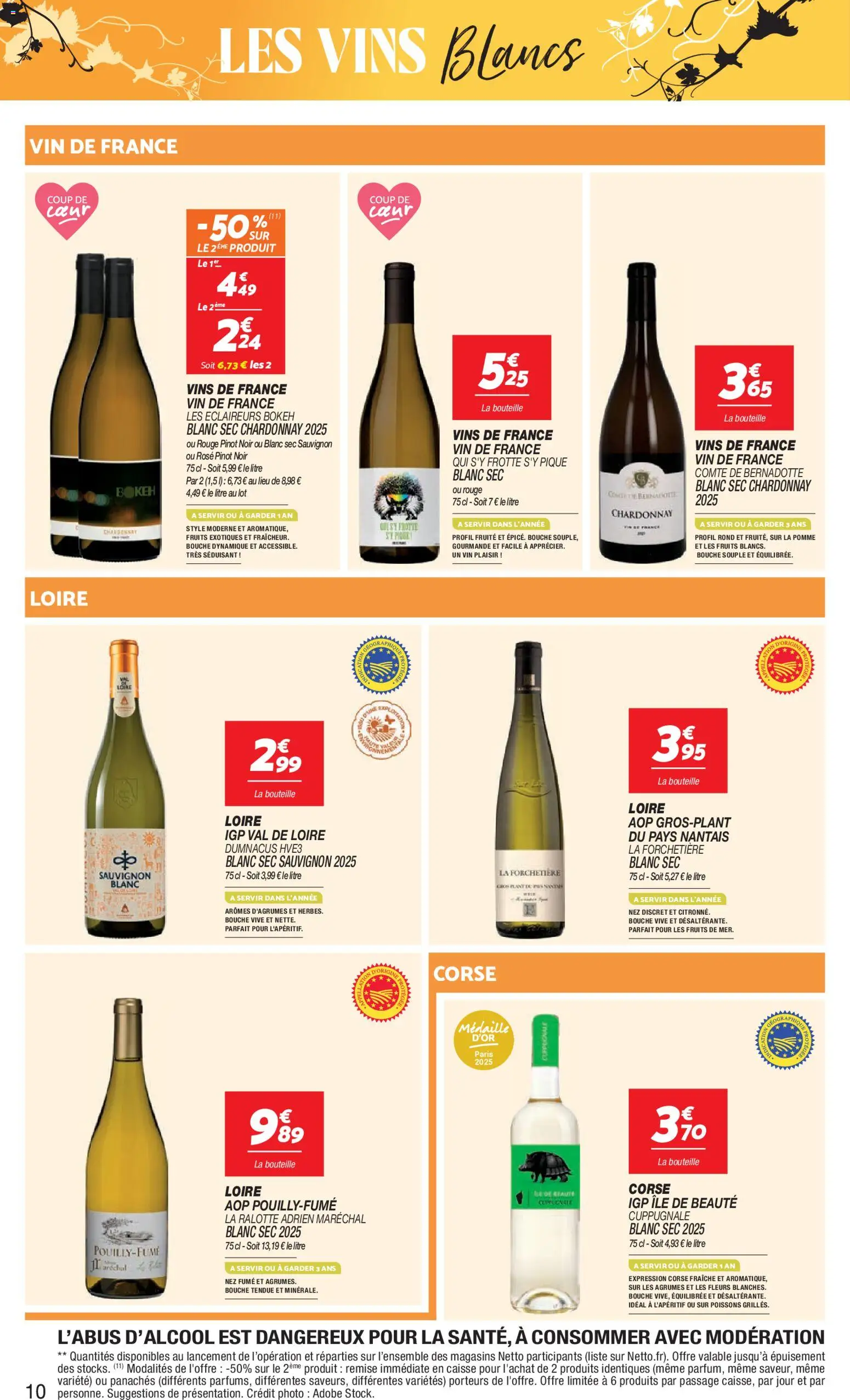 {H1} | Page: 10 | Produits: Agrumes, Poissons, Bouteille, Vin
