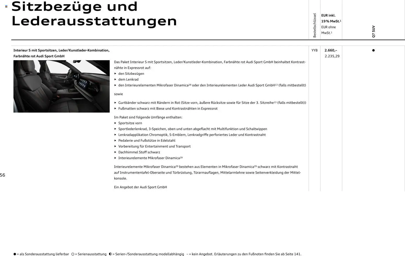 Audi Q7 – gültig ab 23.06.2026 | Seite: 56