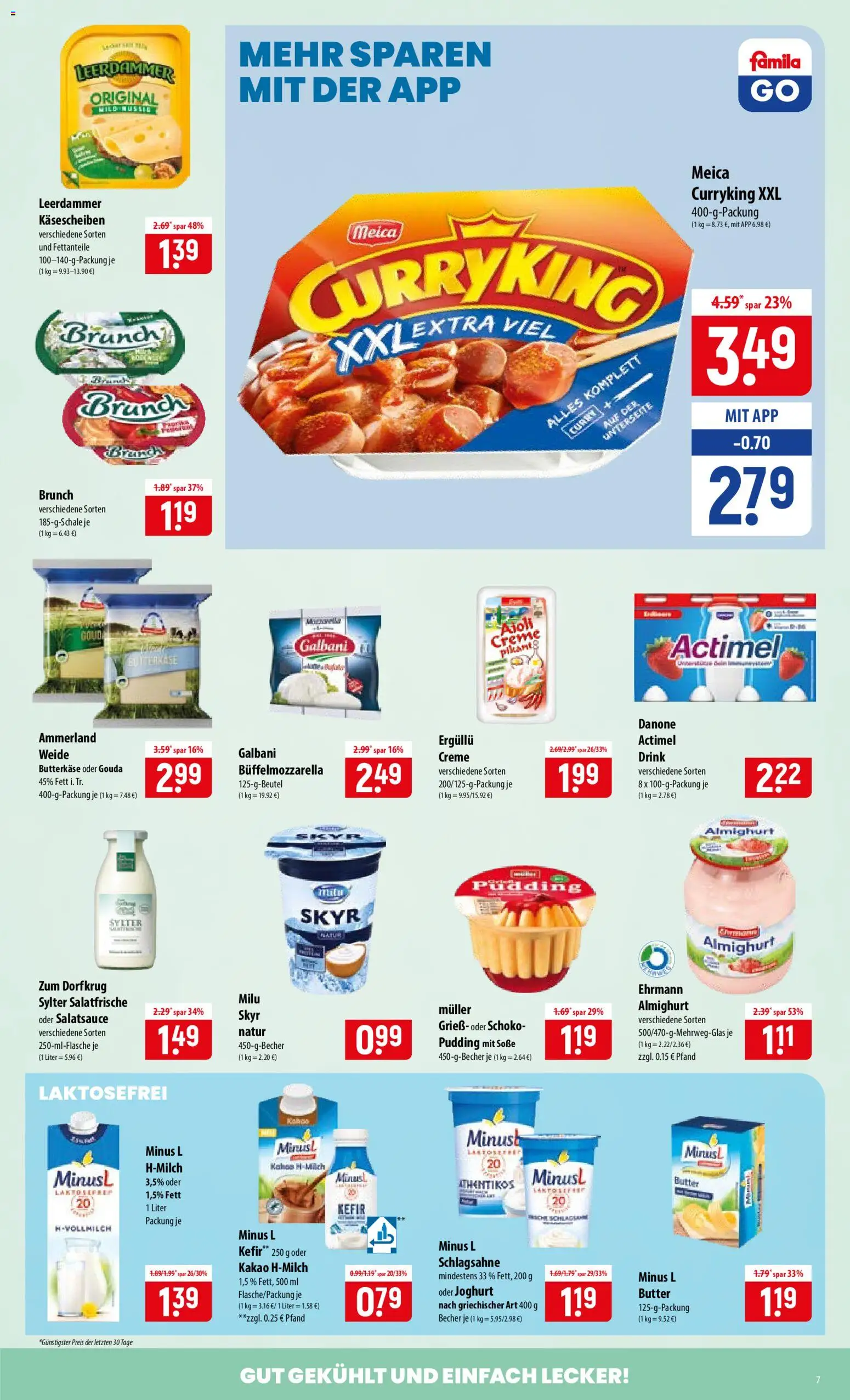 Famila Prospekt – gültig ab 28.09.2026 | Seite: 7 | Produkte: Actimel, Joghurt, Leerdammer, Skyr